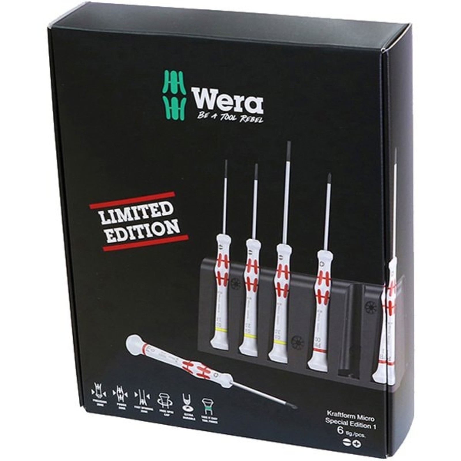 Wera Precision Micro Screwdriver 6pcs Set Japan Limited Edition White Red