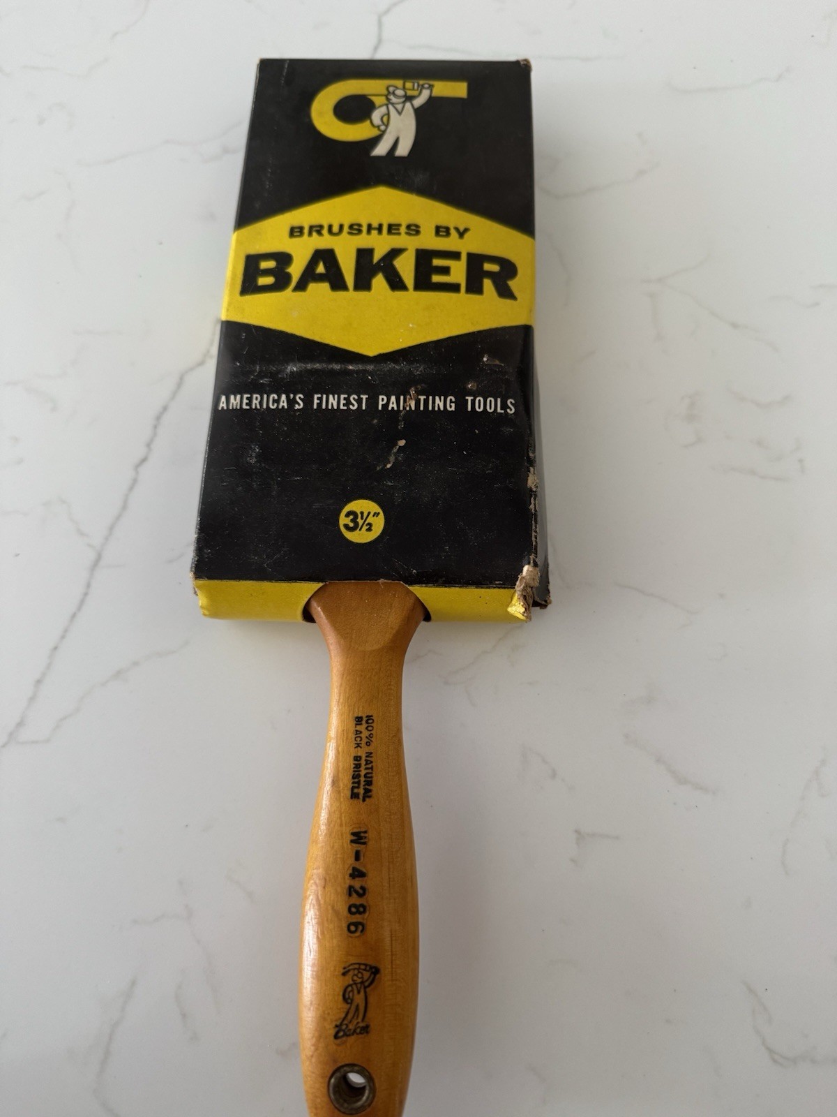 Baker Vintage Paint Brush 3 1/2 Inches New Old Stock