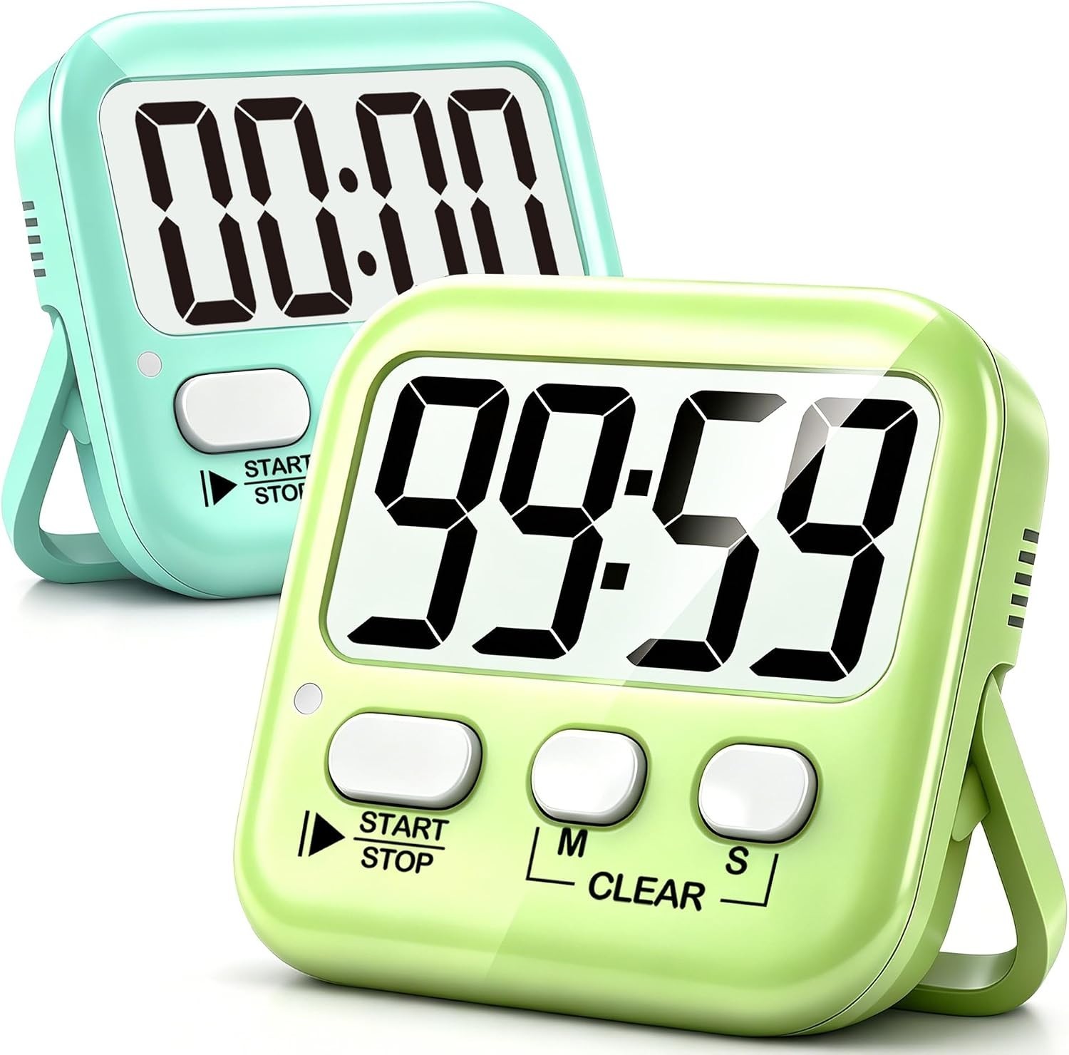 2 Pack Digital Timer for Kids Classroom Kitchen Timers for Cooking | w/ Batte...