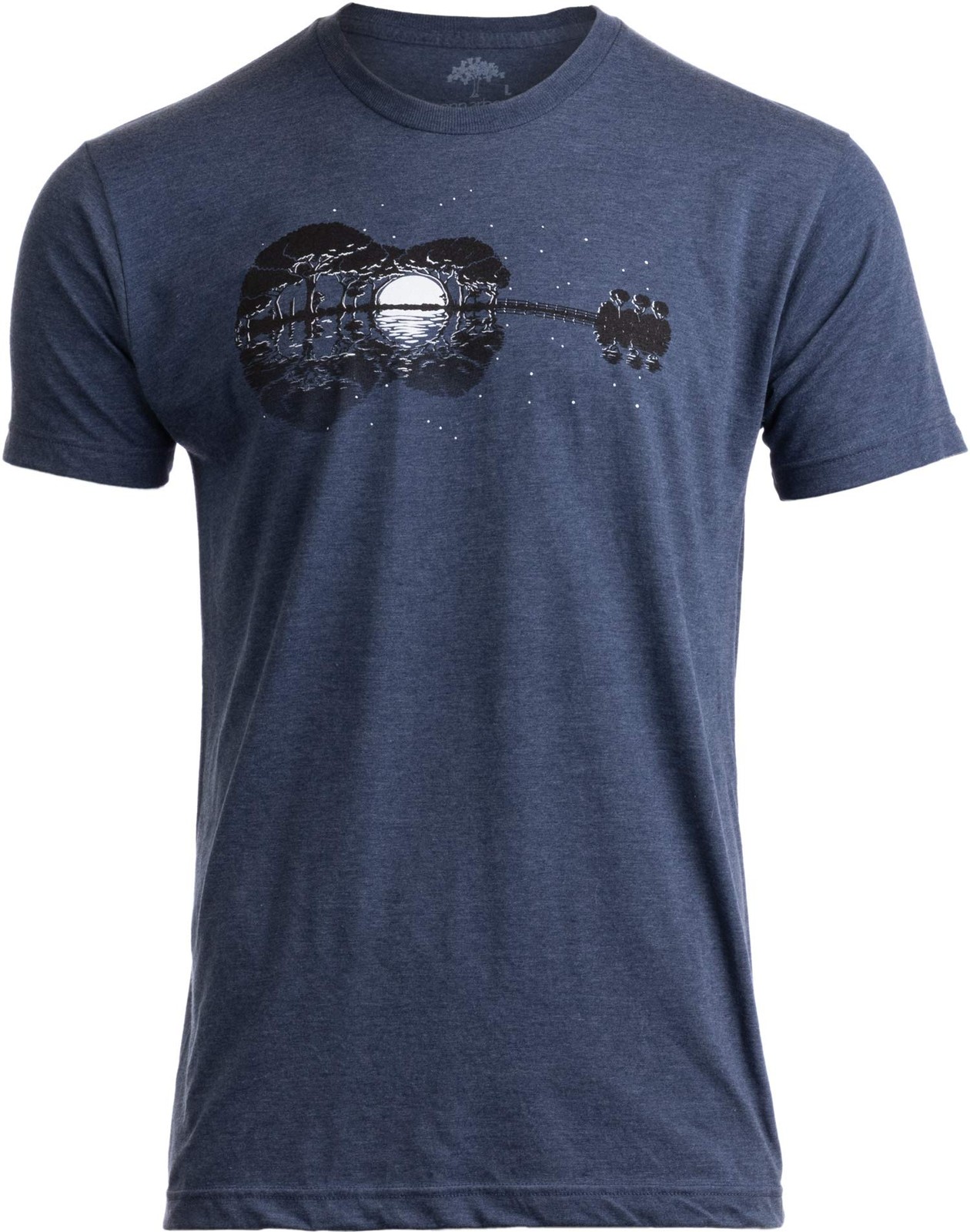 Acoustic Guitar Moonrise - Guitarist Musician Music Large, Vintage Navy