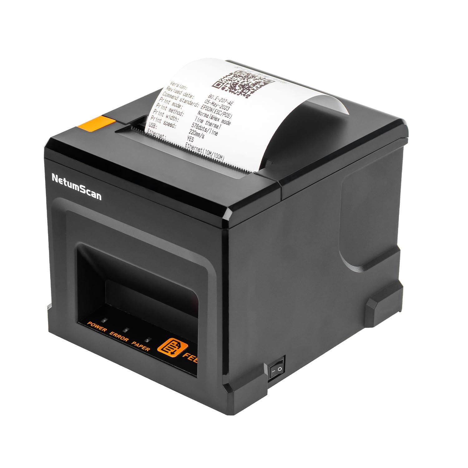 NetumScan 80mm POS Receipt Printer 300mm/s USB Thermal Standard, Black