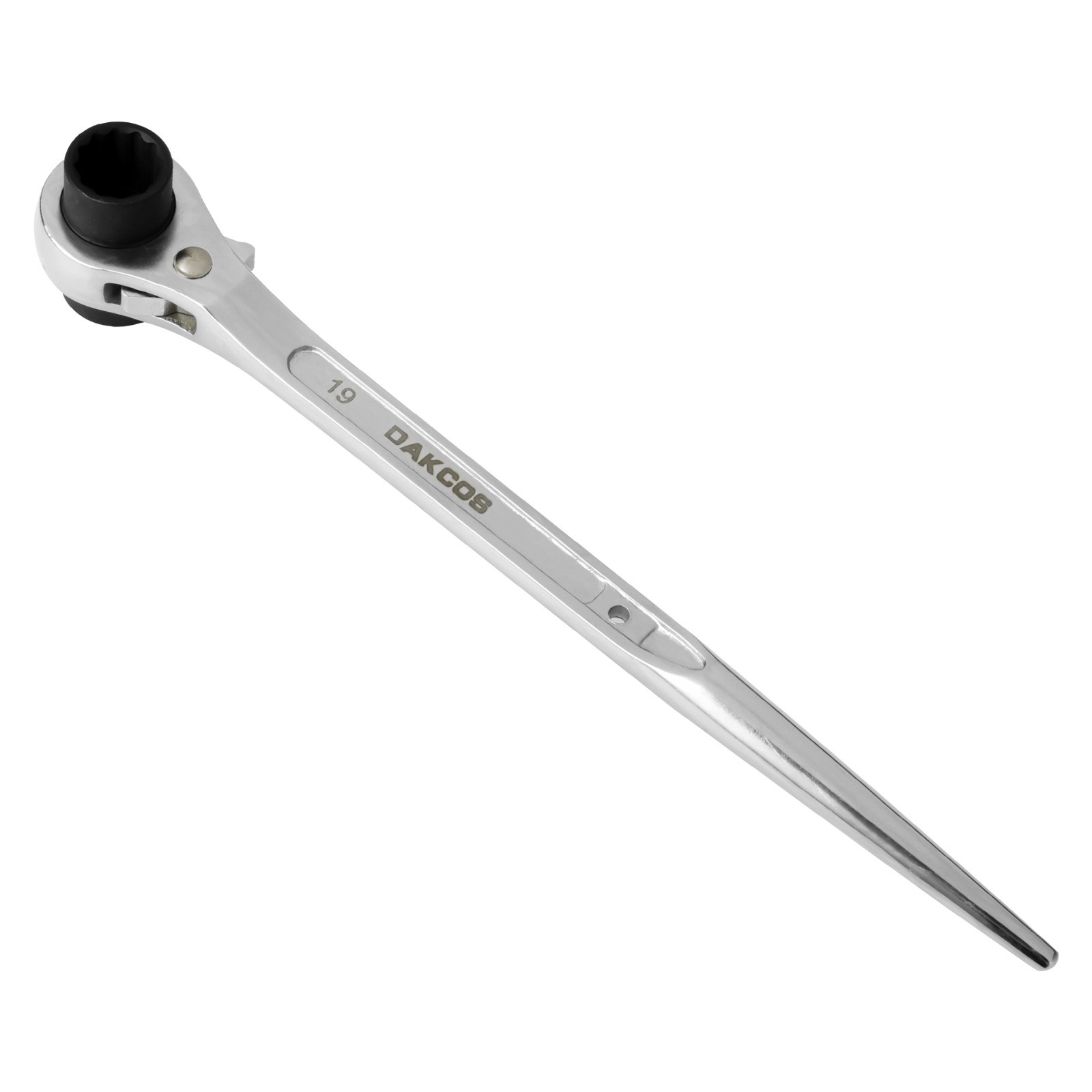 DAKCOS 19mm×22mm OR 3/4"×7/8" Podger Scaffold Spud Wrench Double Ended Silver