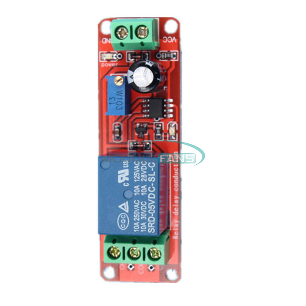 10X NE555 5VDC Conduction Delay Relay Timing Turn-on Module Timer Switch 0-10S