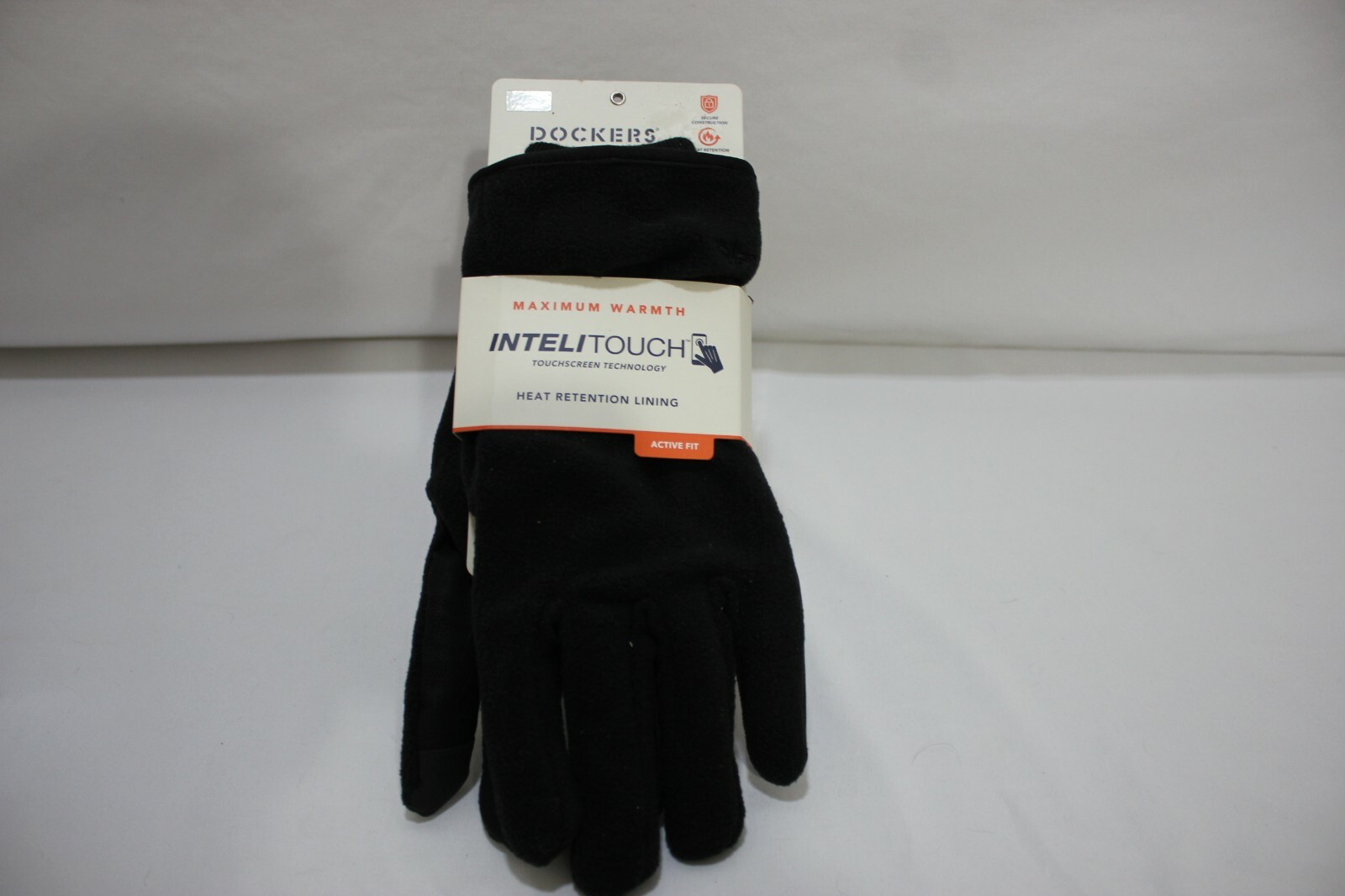 NEW Dockers Intelitouch Gloves XL Heat Retention Lining Active Fit Black