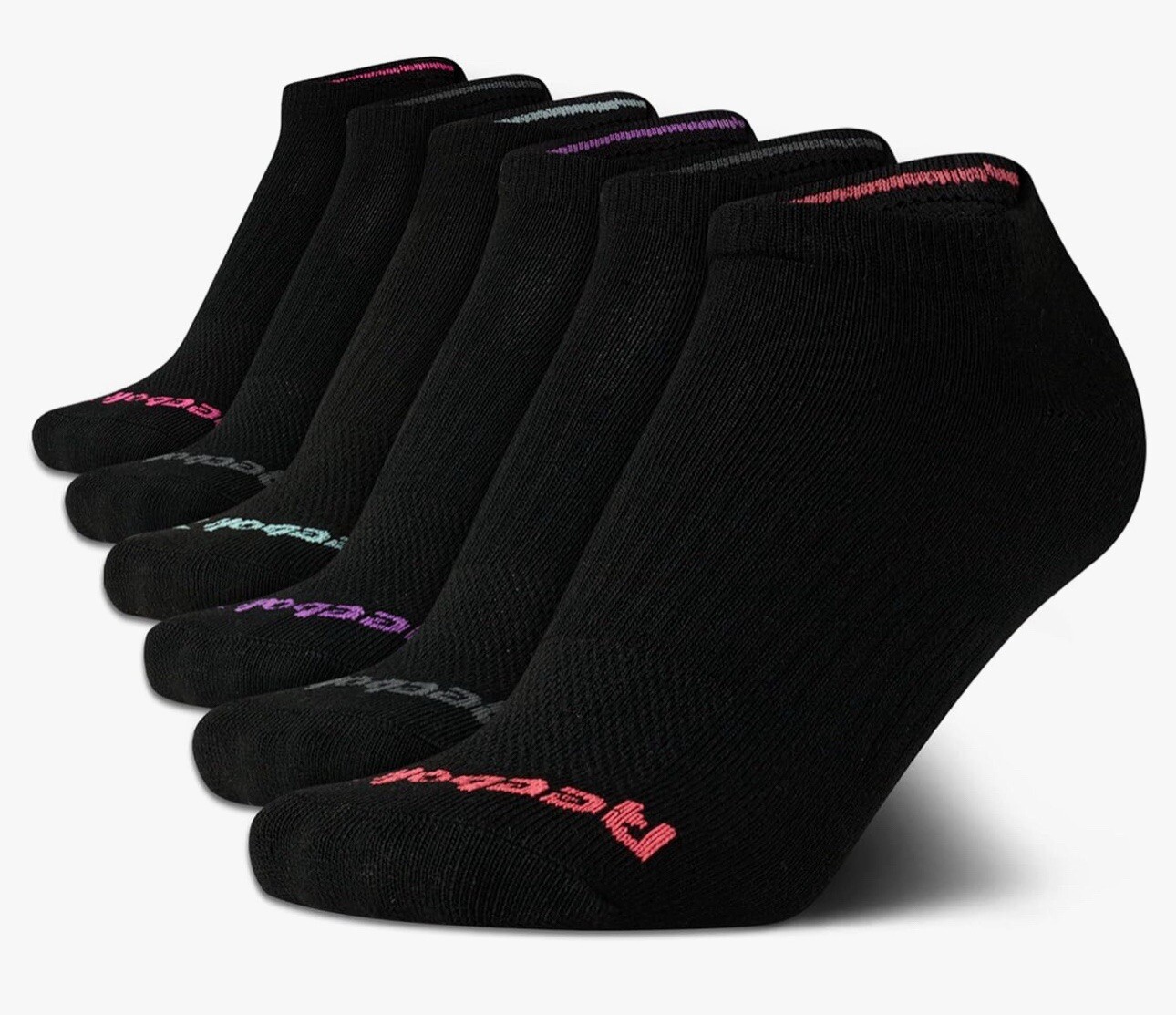 Reebok Socks Women's No Show Athletic Breathable Low Cut Cushioned Size4-10w 6pk