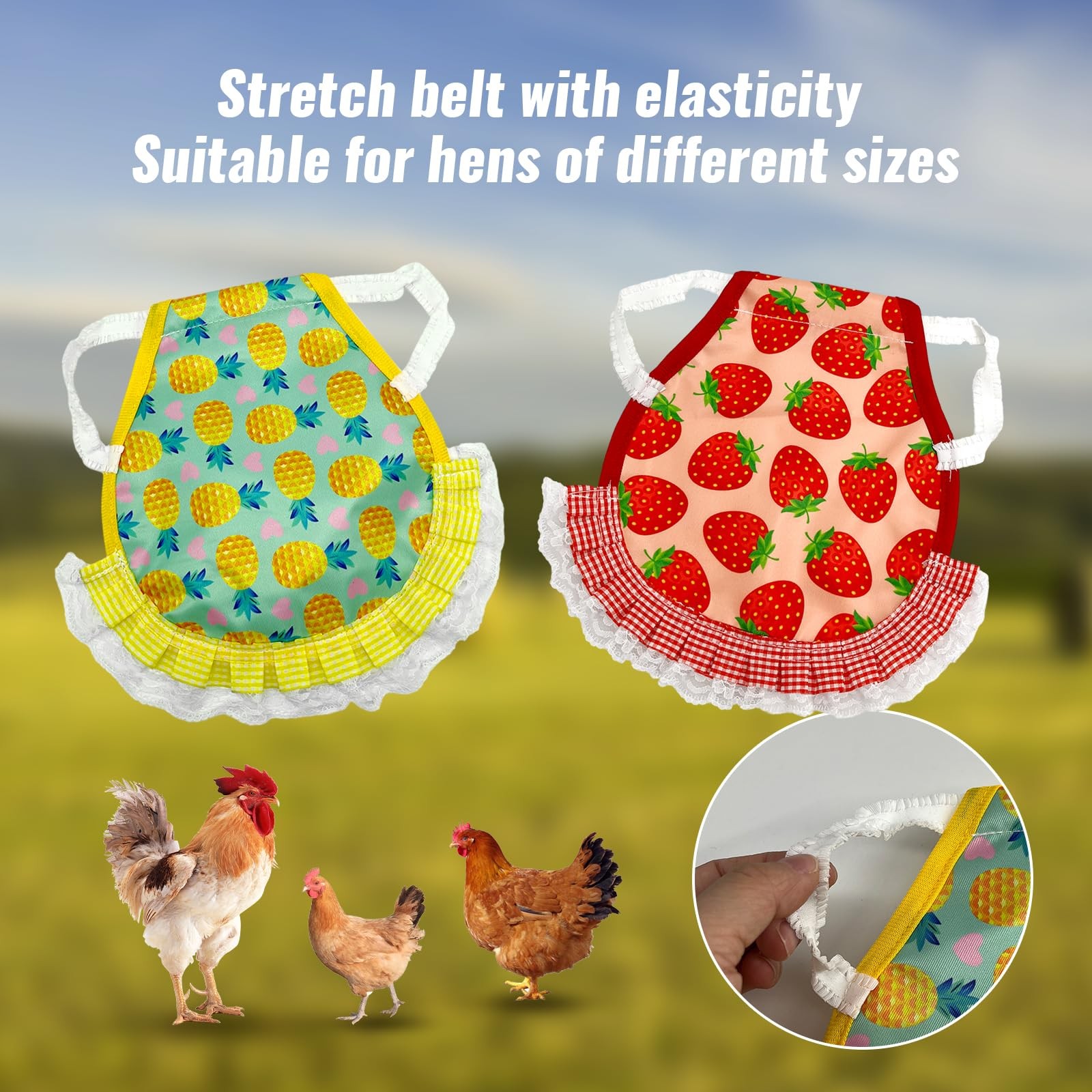 Chicken Saddle For Hen Waterproof Apron Poultry Protector Feather Fixer Supplies