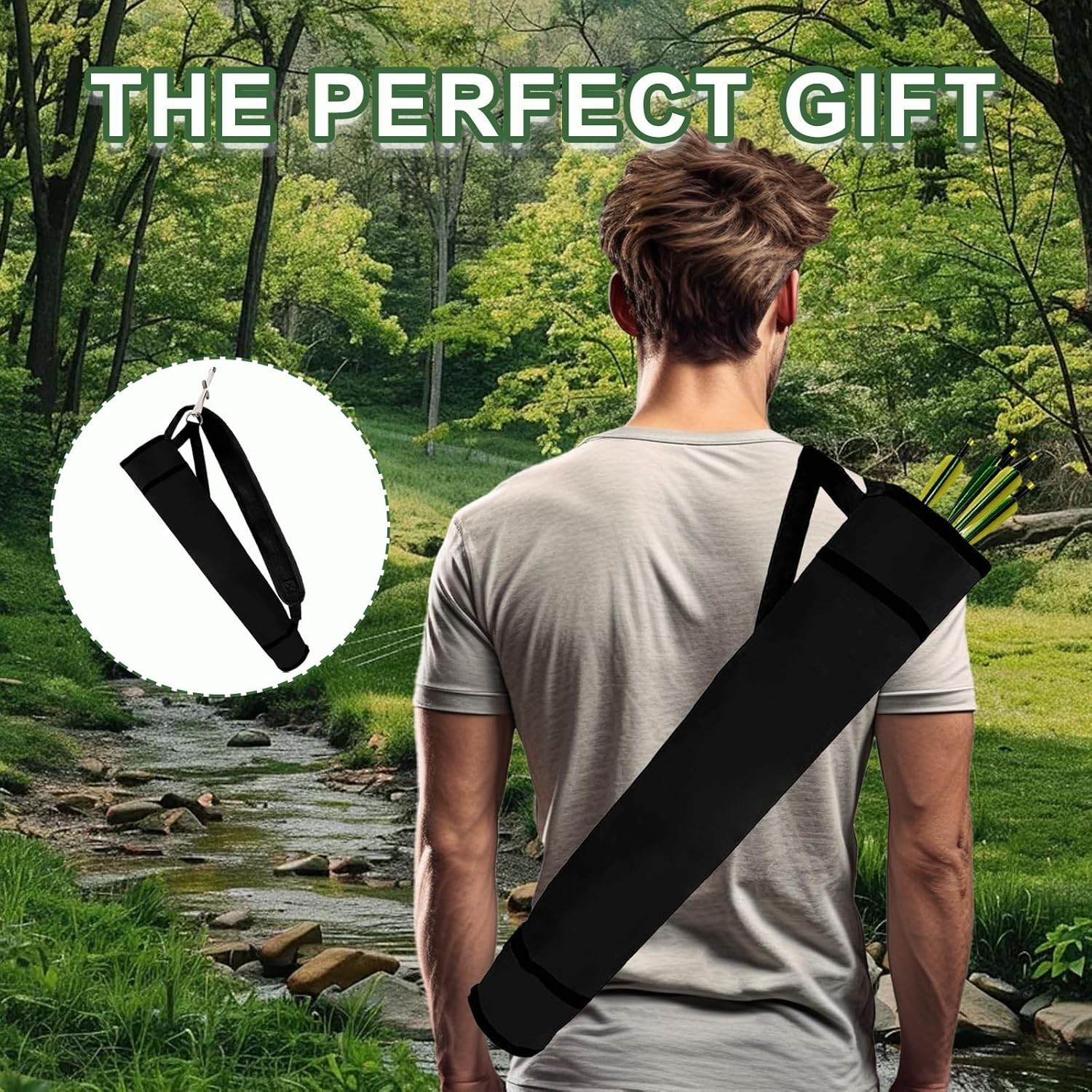 Archery Quiver Adjustable Arrow Backpack Bag Holder