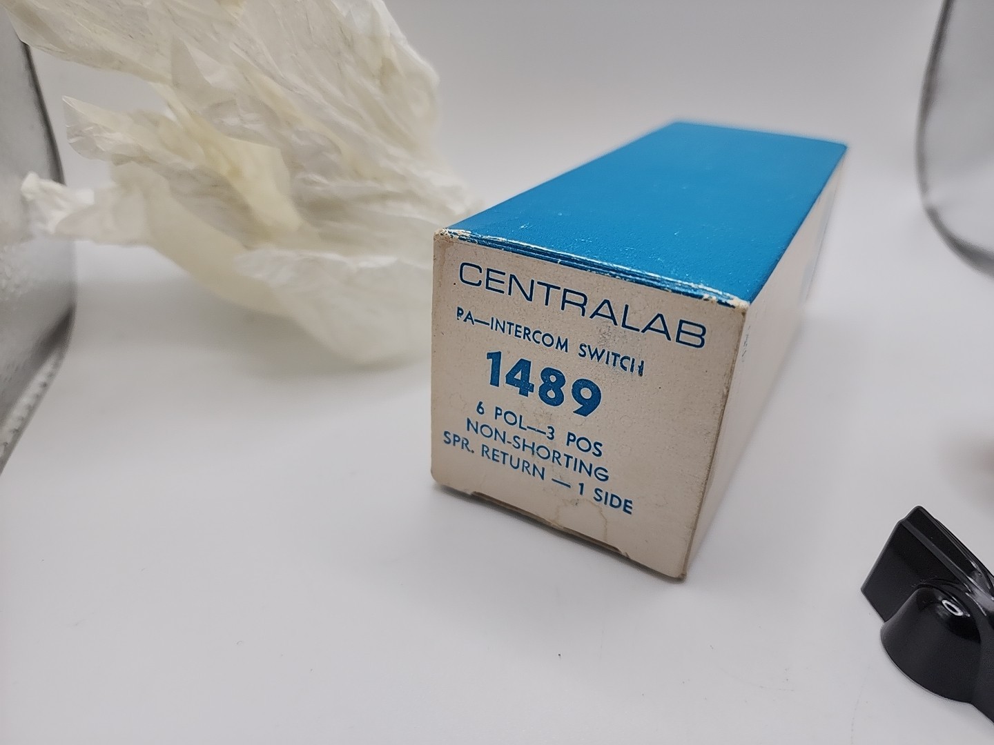 Centralab 1489 6 POL 3 POS NON SHORTING SPR RETURN Intercom Switch NOS
