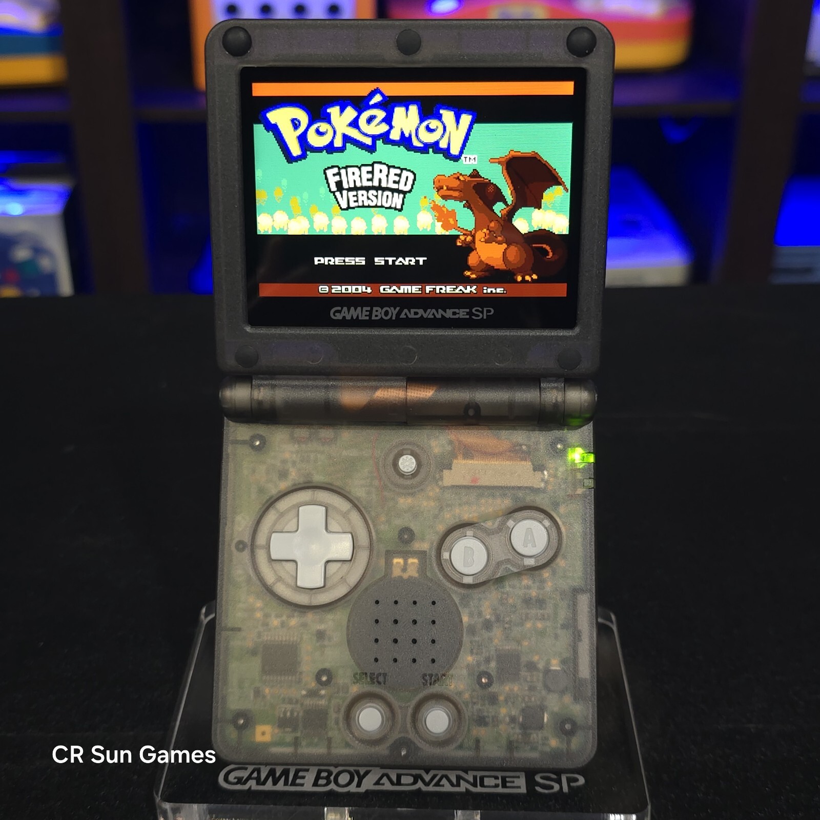 Smoke Grey Nintendo Game Boy Advance GBA SP IPS Screen And USB-C