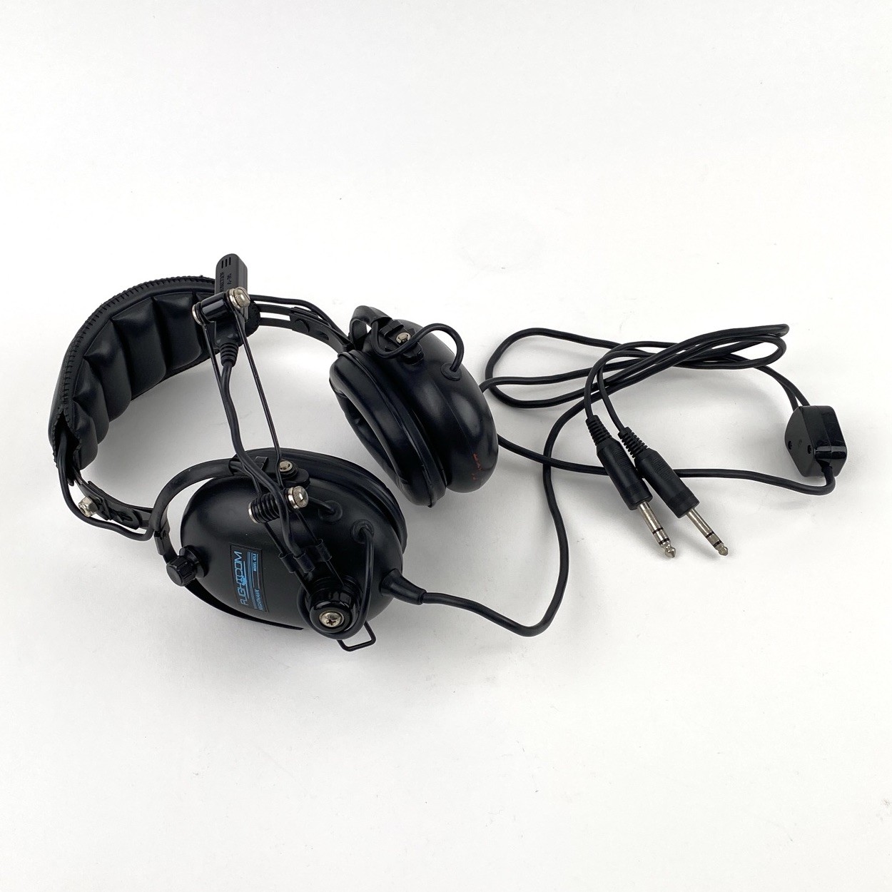 4DLX Flightcom Nighthawk Aviation Headset Headphones with Microphone