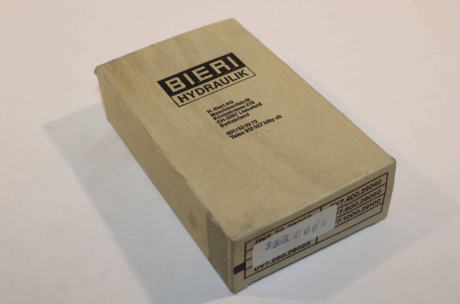 Bieri Hydraulik DV7.160.29016 Pressure Switch NEW