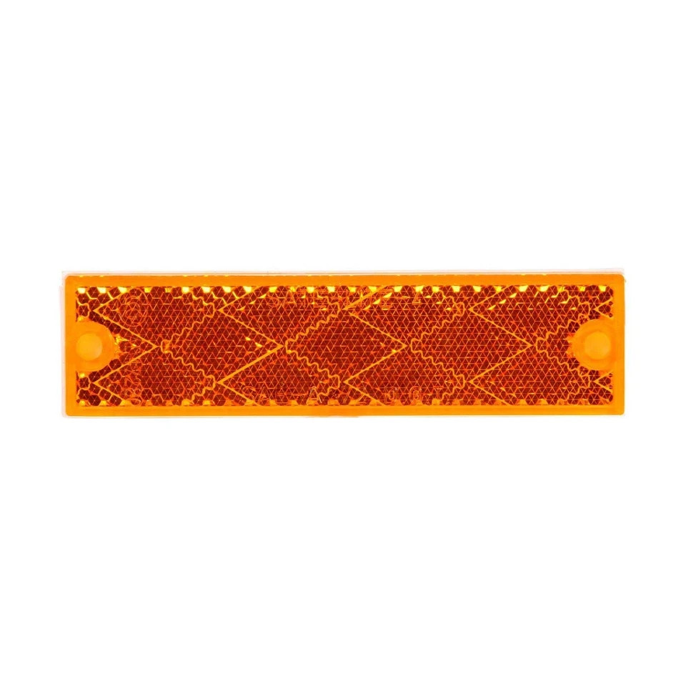 Truck Lite 98003Y Reflector   1 X 4" Rectangle, Yellow, 2 Screw Or Adhesive