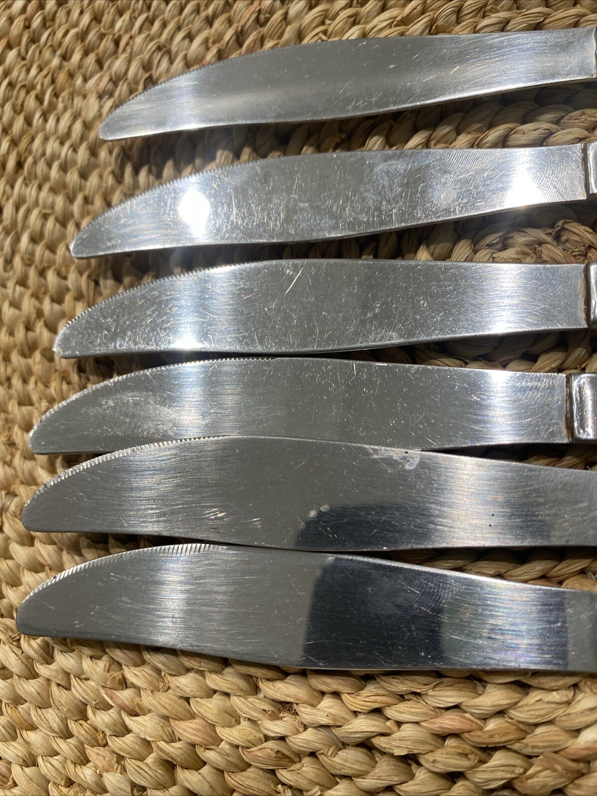 6 ISCO International Silver USA Dinner Knives Flatware