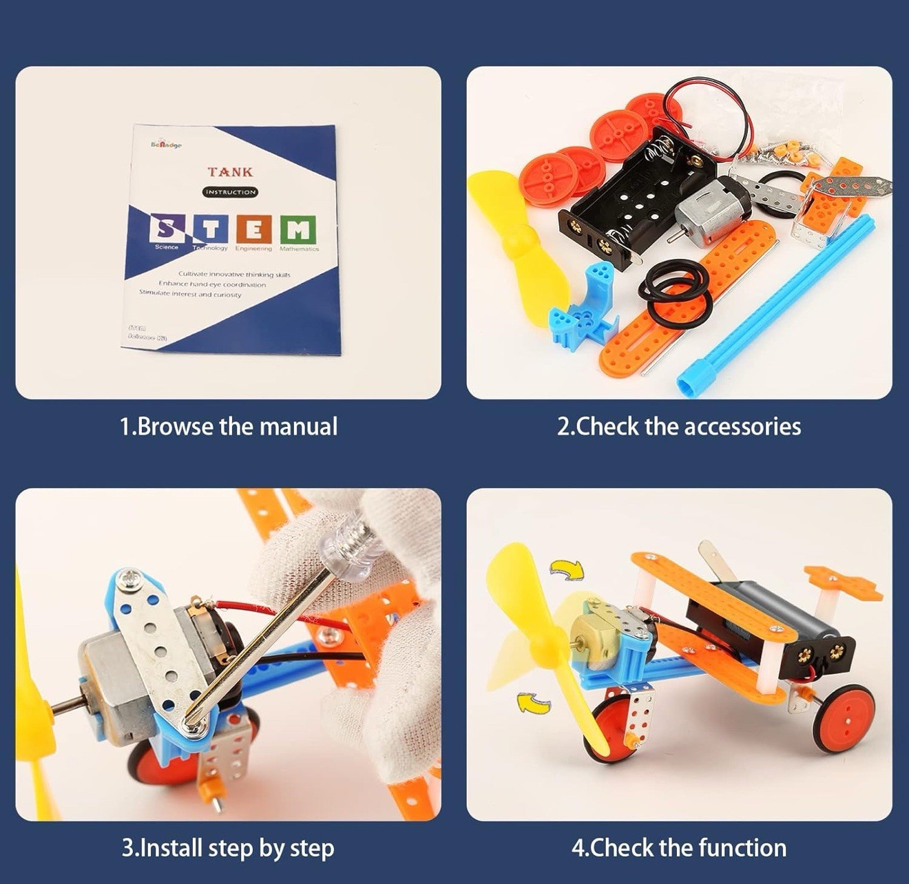 BeAndge STEM Kits for Kids Crafts 6-8 8-12 Boys Gifts Idea Robotics Science Kits