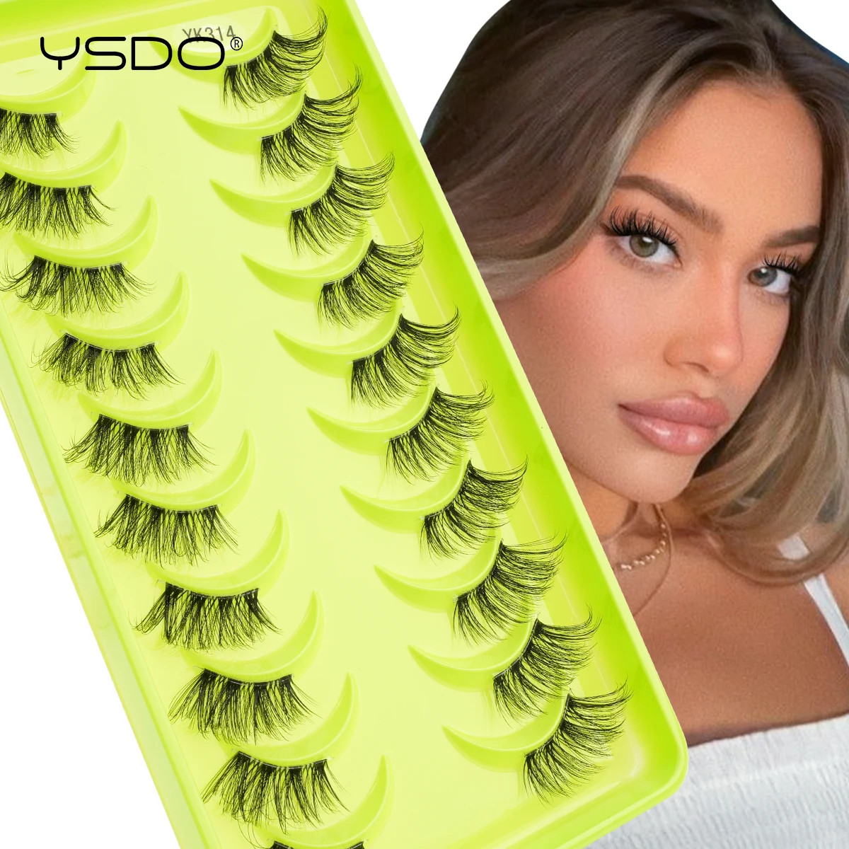 3/10 Pairs Fox Eyelashes 3D Mink Natural Soft False Lashes Fluffy Soft eyel