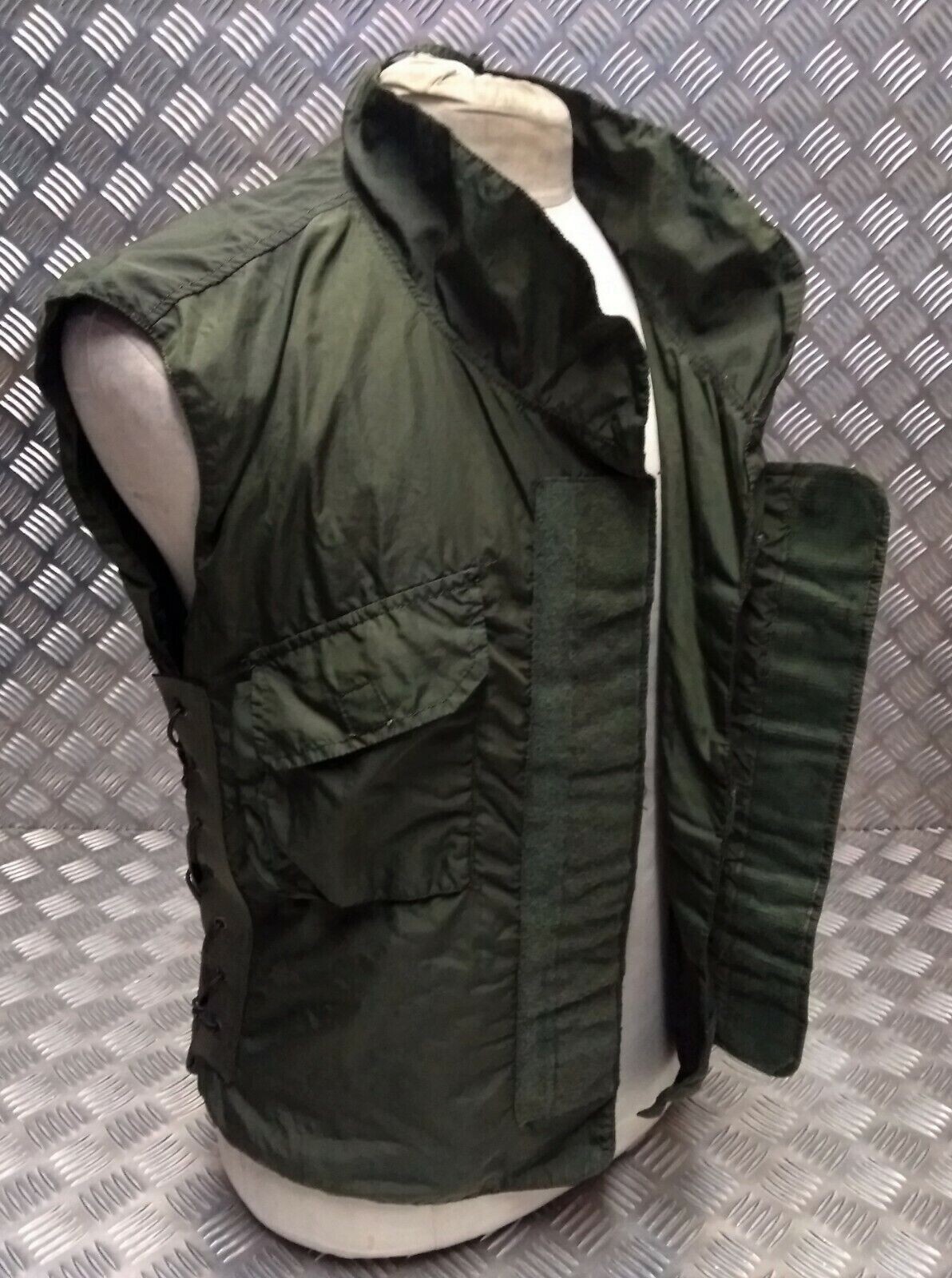 Genuine Military Issue 1980's IDF Flak Vest Cover Overdyed OD Green Airsoft L/XL