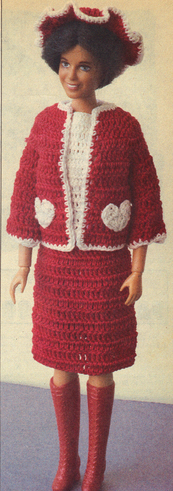 VALENTINE Sweetheart Suit Fashion Doll Dress/Crochet Pattern INSTRUCTIONS ONLY