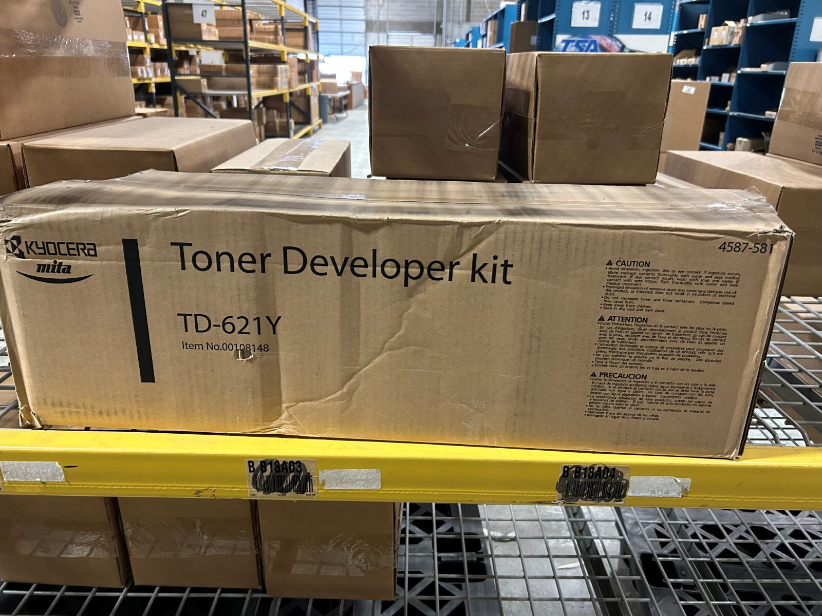 Genuine Kyocera Mita KM-C2030 C3130 Yellow Toner Developer Kit TD-621Y  4587-581
