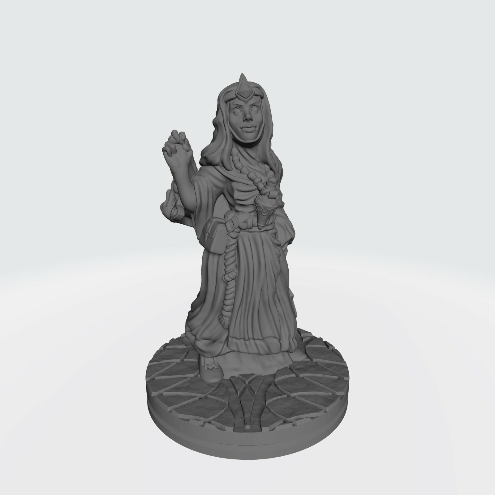 Devout Nun miniature, Dungeons & dragons, D&D, Pathfinder, Tabletop