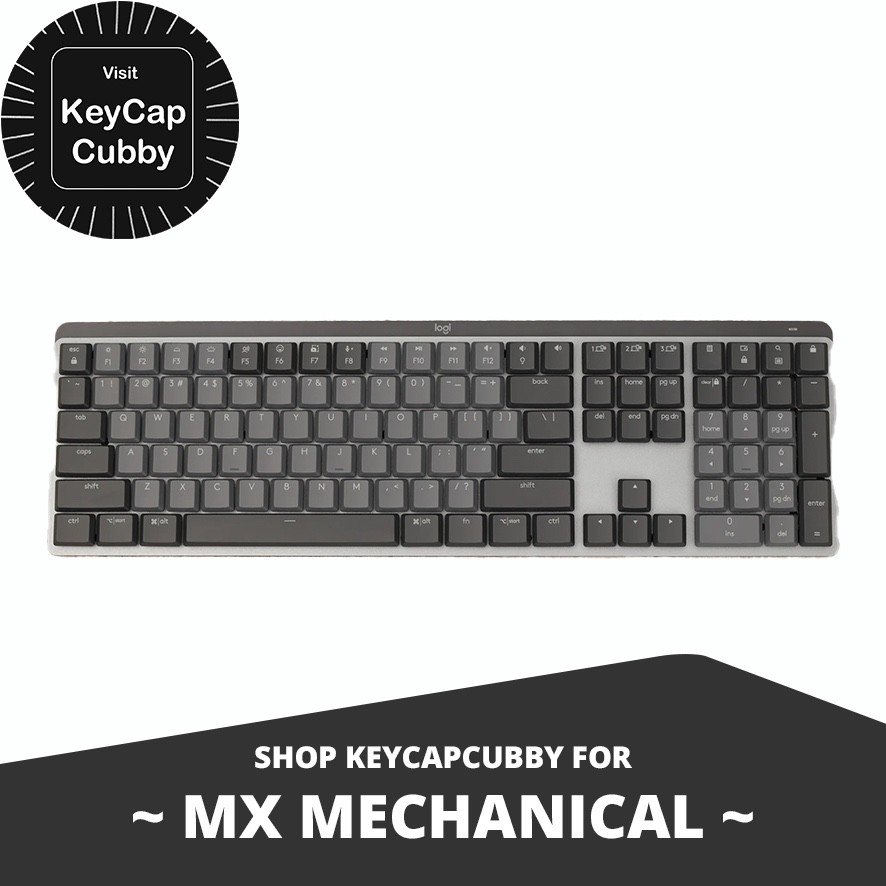 Logitech MX Mechanical Keyboard ~ Replacement Key Keycaps ~ Graphite Gray YR0082