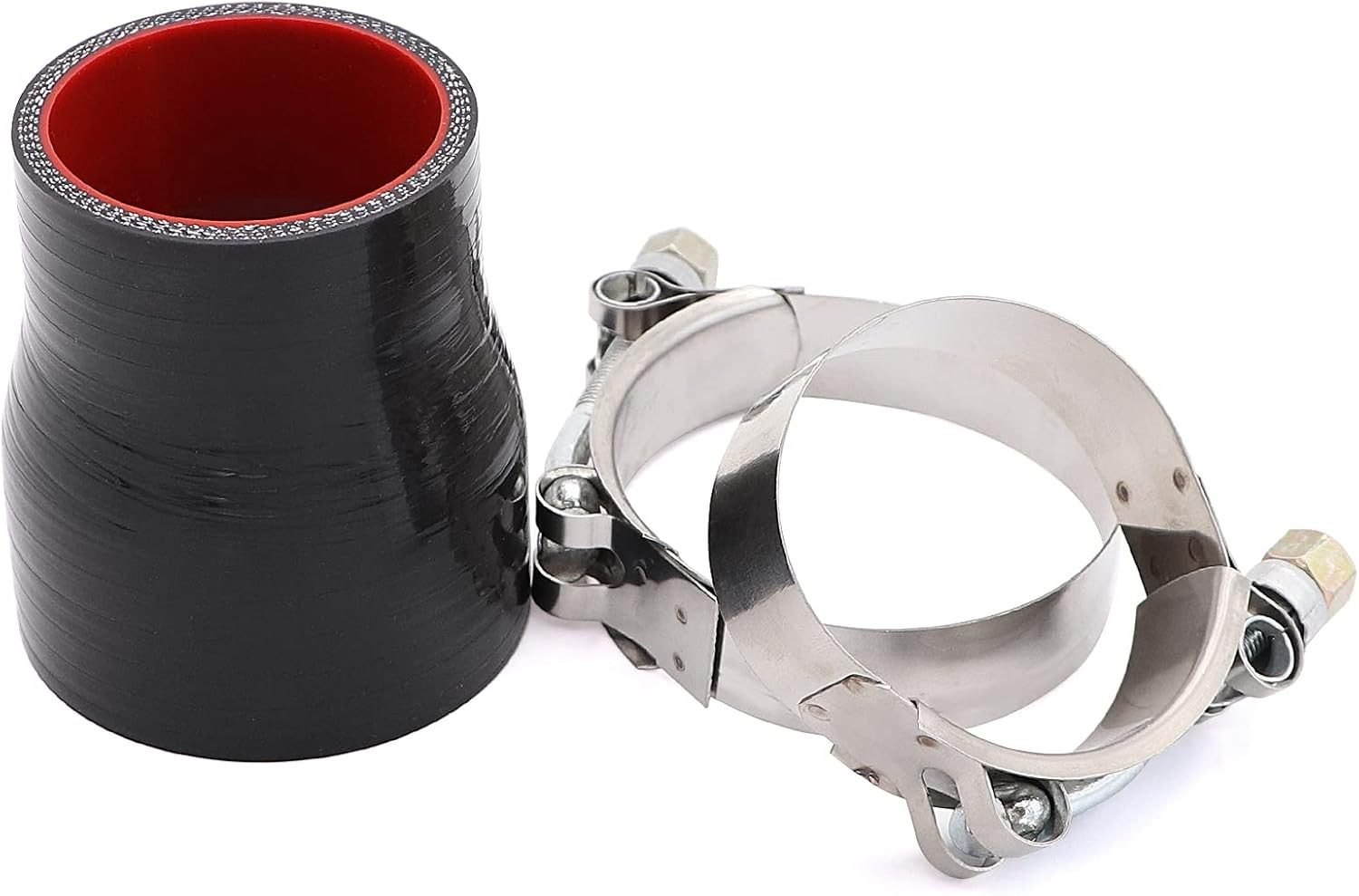 Straight Reducer Silicone Hose 2" to 2.5 with T-Bolt Clamp for Turbo Intercooler