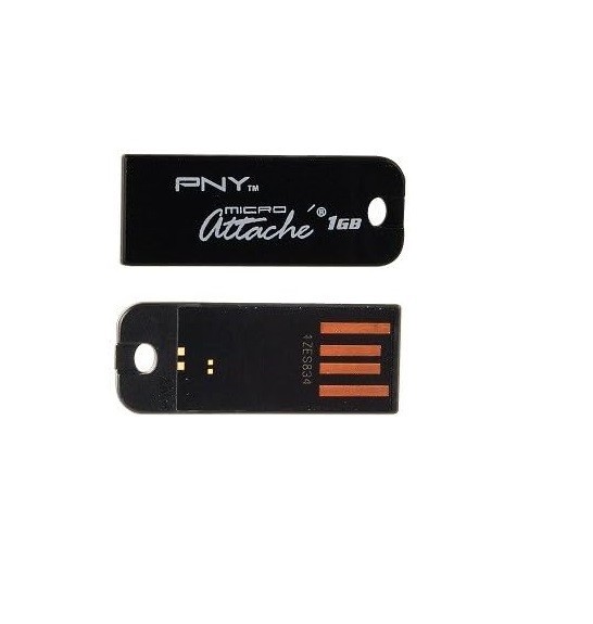 PNY 1 GB Micro Attache USB 2.0 Flash Drive P-FD1GBMIC-DPF-FS (Black)