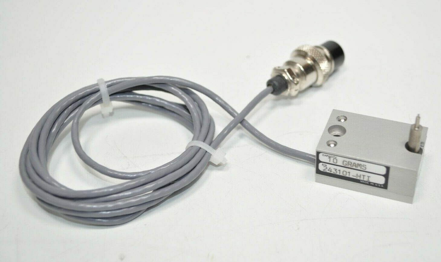 TRANSDUCER TECHNIQUES 10 Gram GSO Universal Load Cell w/ Probe & 5 Pin Connector