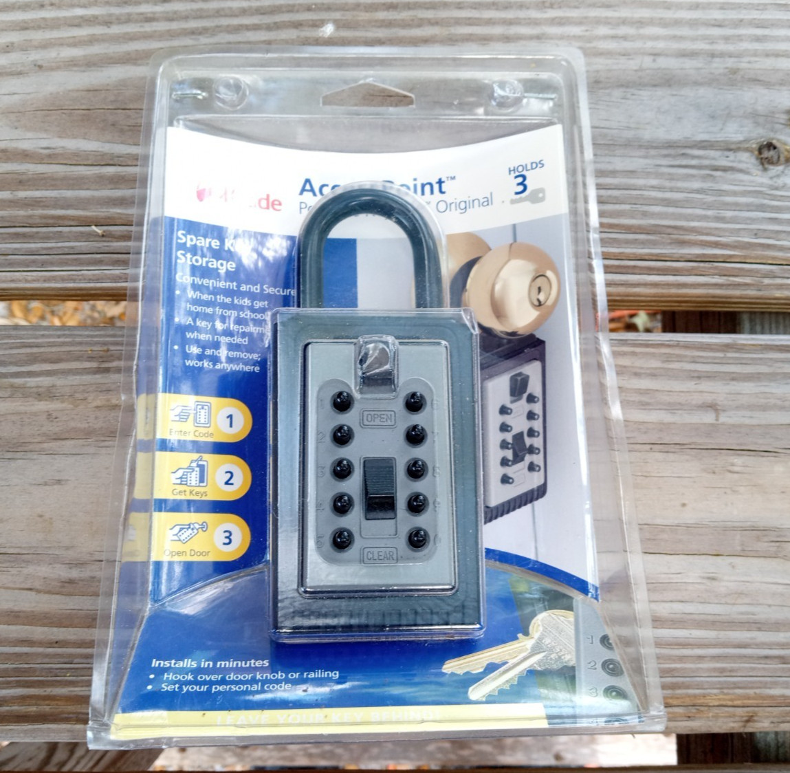 Kidde Access Point Portable Pushbutton Key Safe Holds 3 Keys # 001192