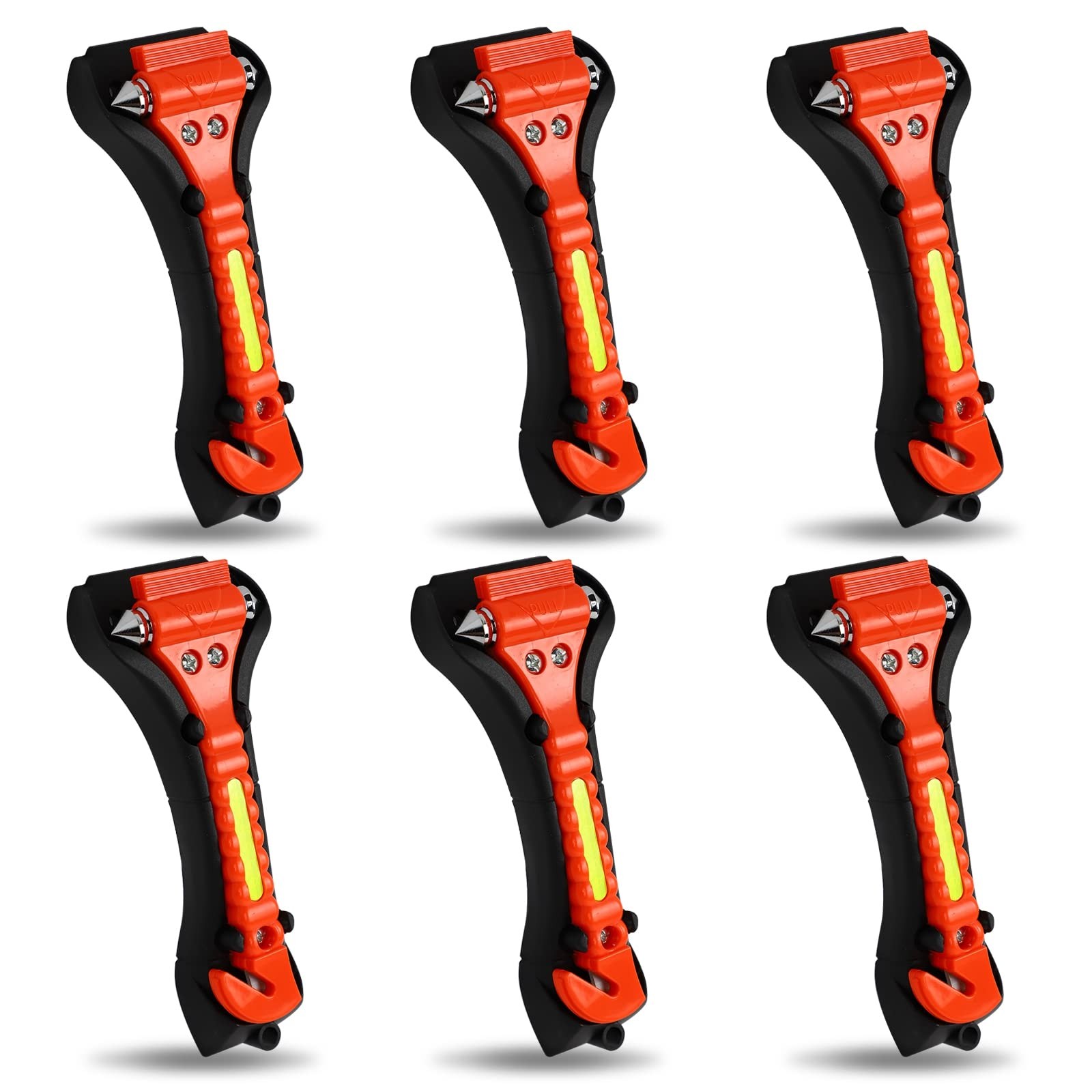 MorTime 6 Pack Car Safety Hammer Window Breaker, Emergency Escape Tool,...