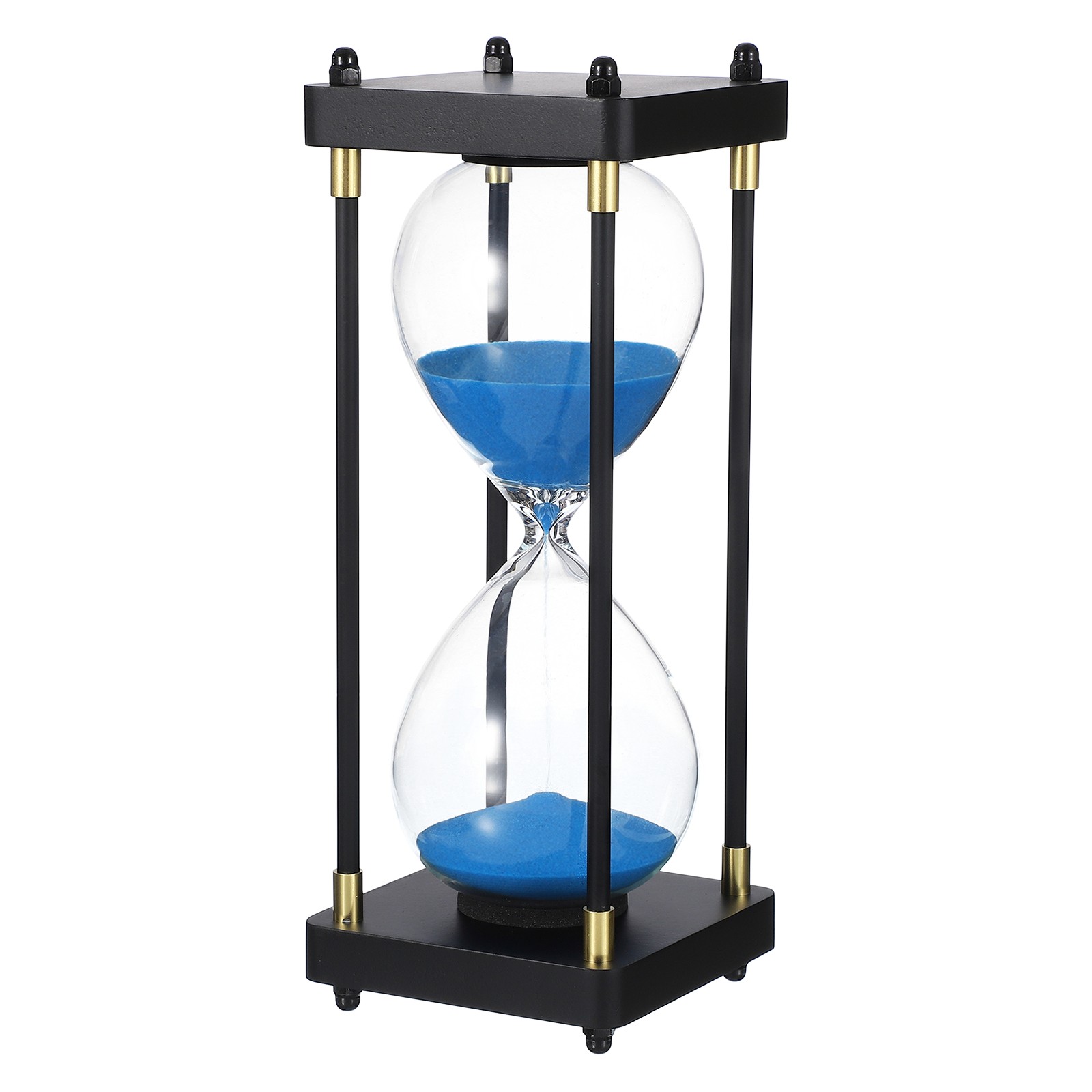 Large Decorative Sand Timer, 30 Min Modern Wooden Hour Glass, Blue(Style 1)