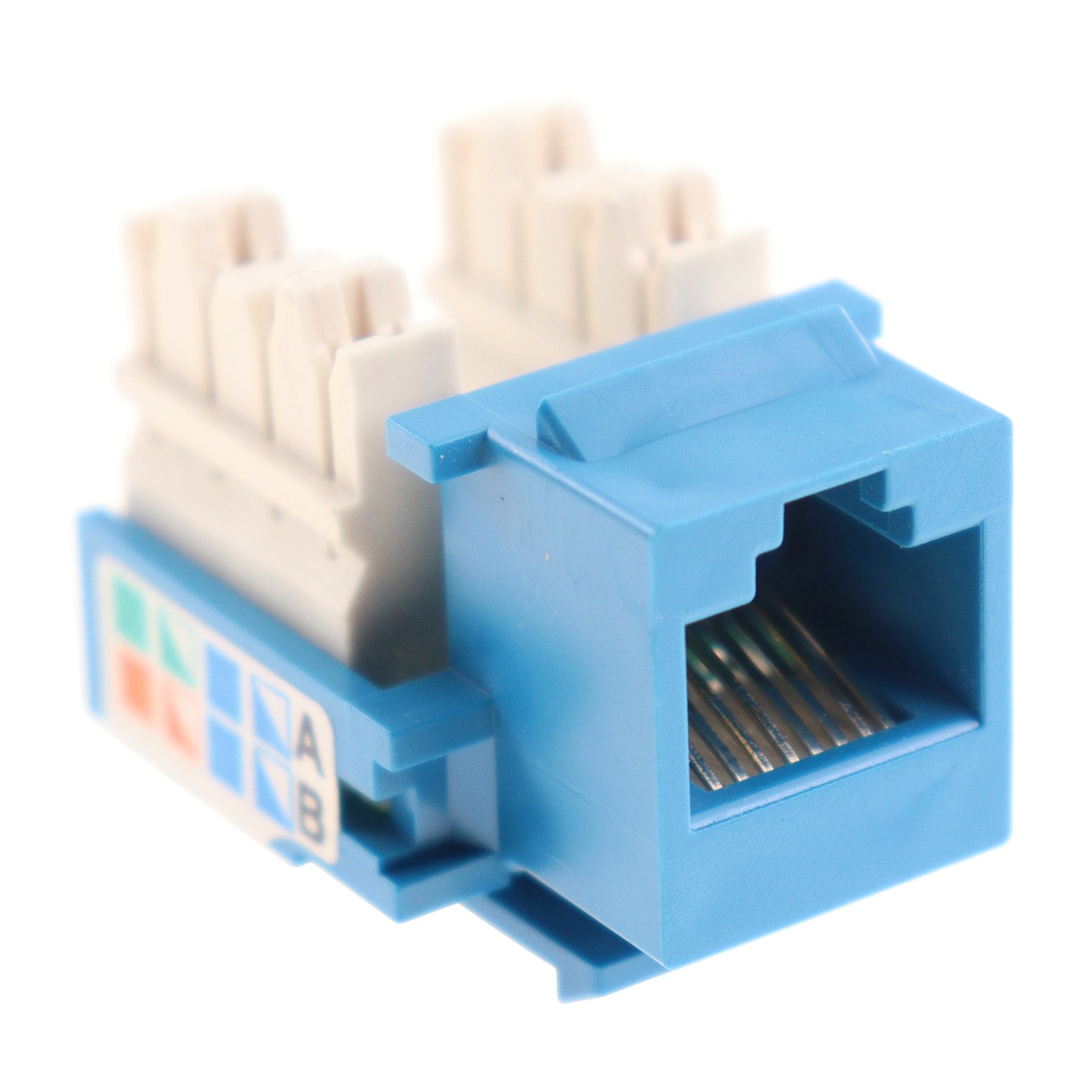 TE CONNECTIVITY 406372-6 AMP NETCONNECT CATEGORY-5E JACK, CAT5E, RJ45, BLUE