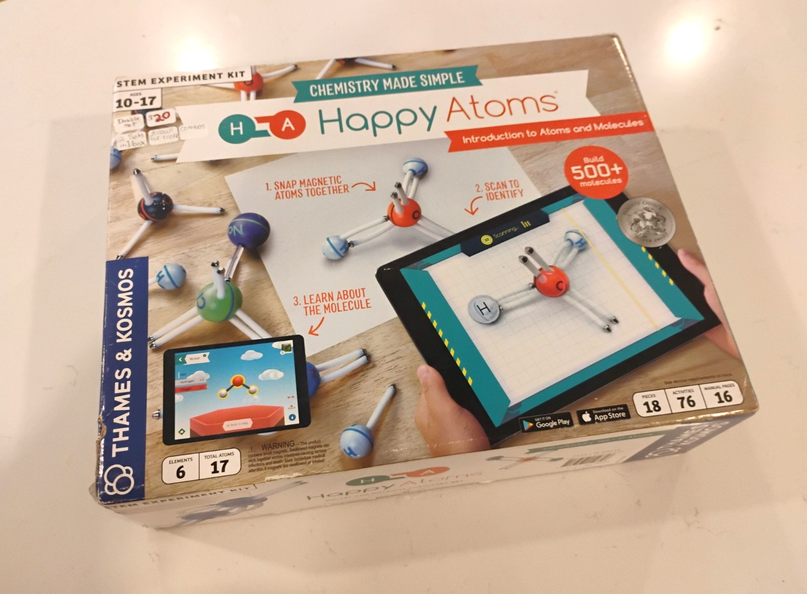 DOUBLE SET, Happy Atoms Stem Chemistry Kit , w/ Literature, Thames & Kosmos