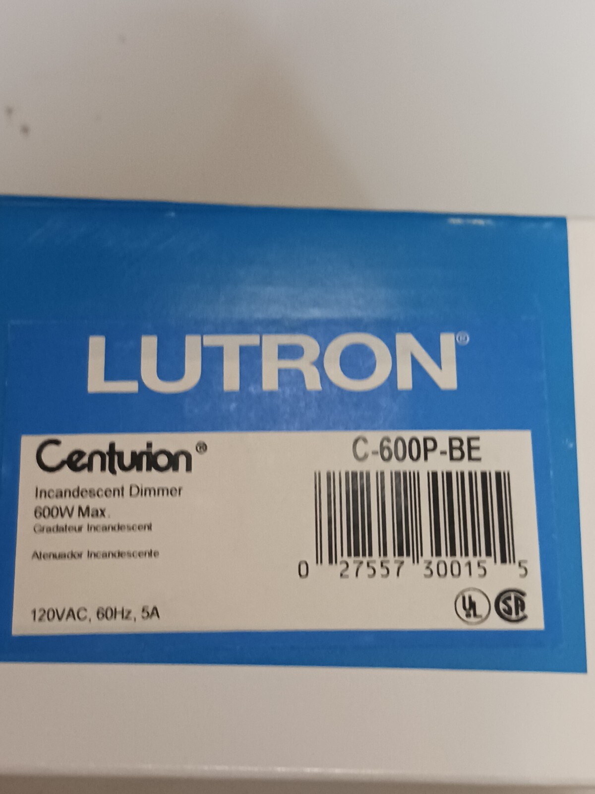 LUTRON C-600P-BE CENTURIAN 1-POLE DIMMER