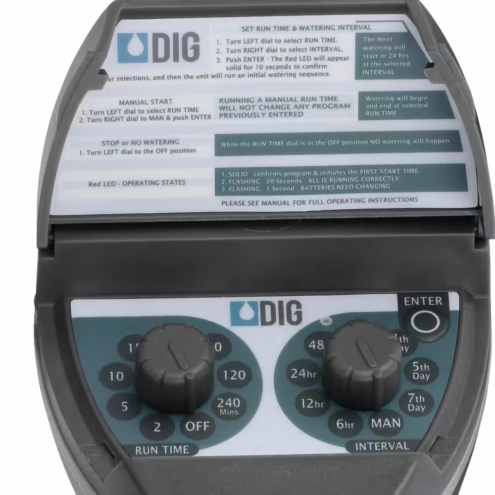 2-Dial Programmable Hose End Faucet Timer