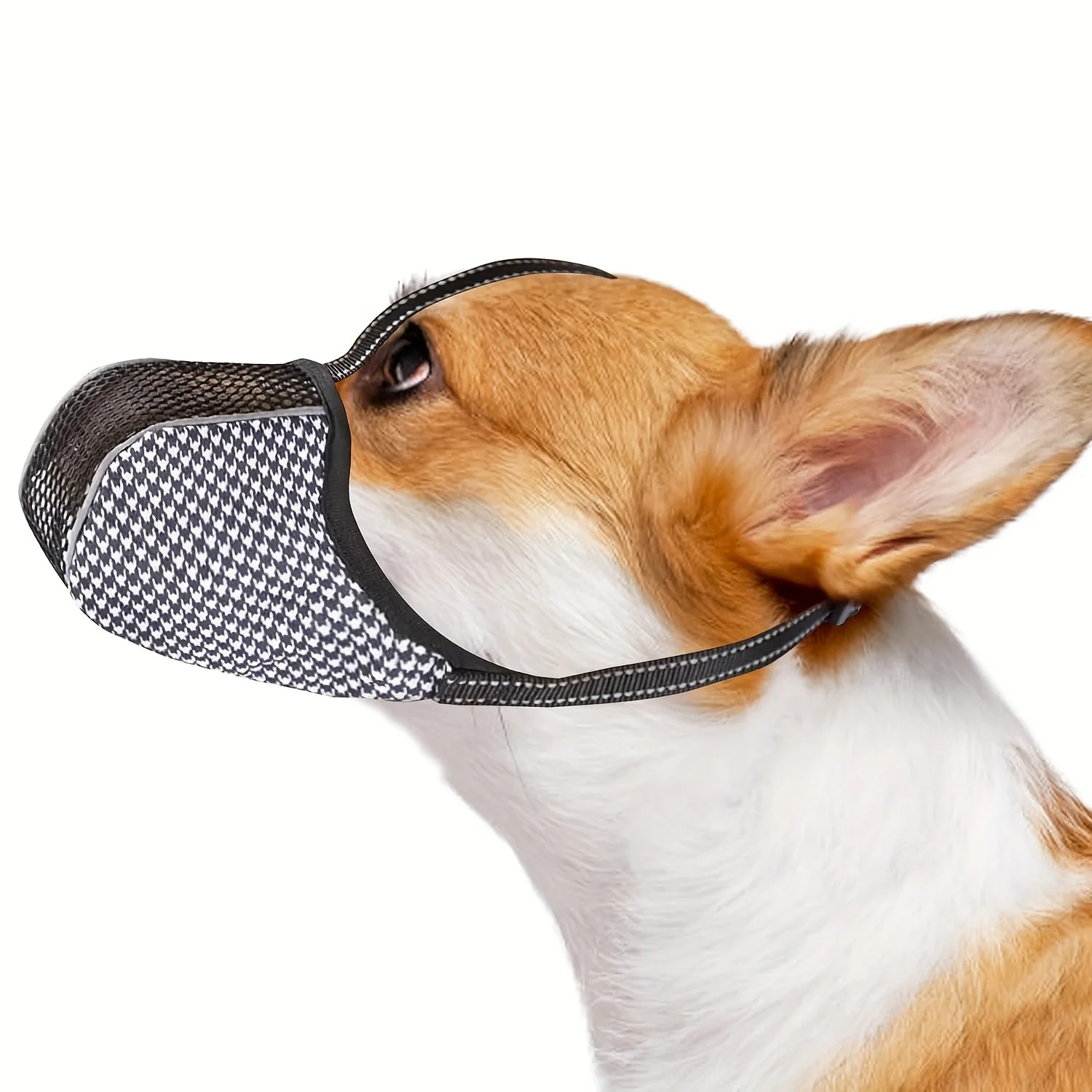 Dog Muzzle Soft for Small Large Dogs Breathable Mesh Printed Mask Anti Biting