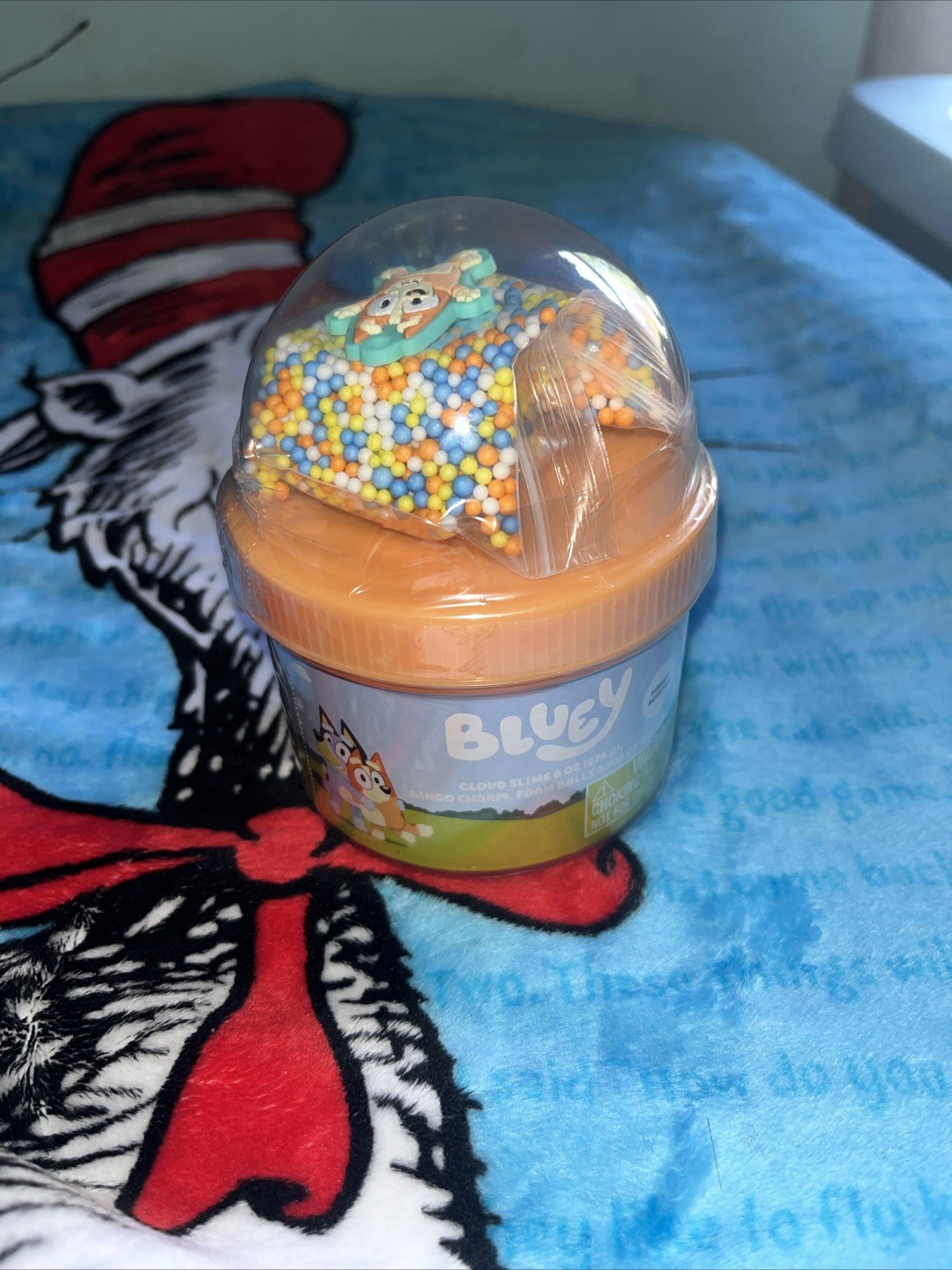 BLUEY BINGO CLOUD SLIME ORANGE MANGO SCENT 8 Oz Charm Sensory Toy Gift ages 3 +