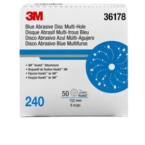 Hookit Blue Abrasive Disc Multi-hole 6 240G MMM-36178
