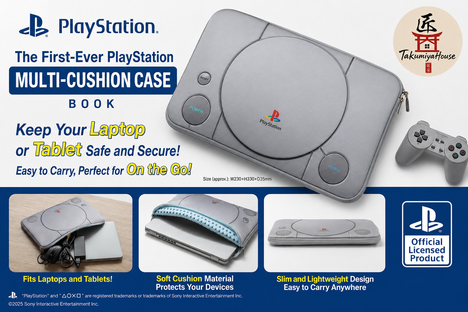 Original PlayStation 1 Exclusive Laptop & Multi-Cushion Case