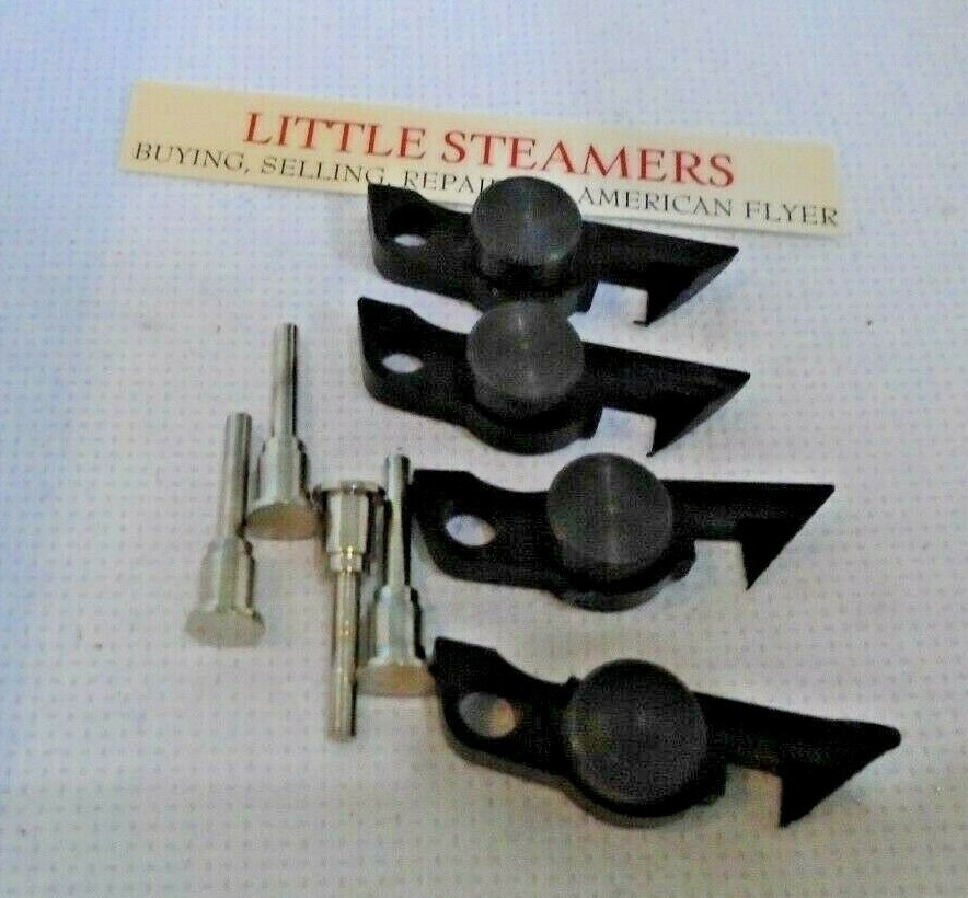 AMERICAN FLYER 4 BLACK WEIGHT LINK COUPLERS  WITH PINS   XA10469