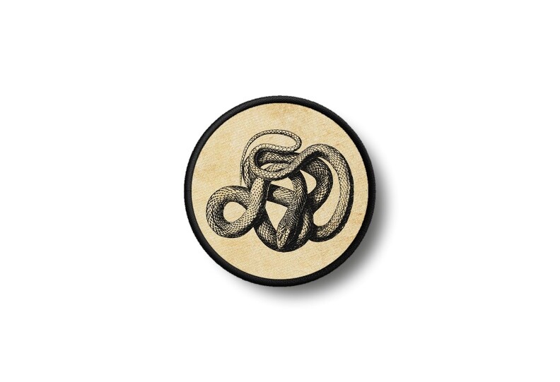 Vintage Snake Iron-On Printed Patch Badge