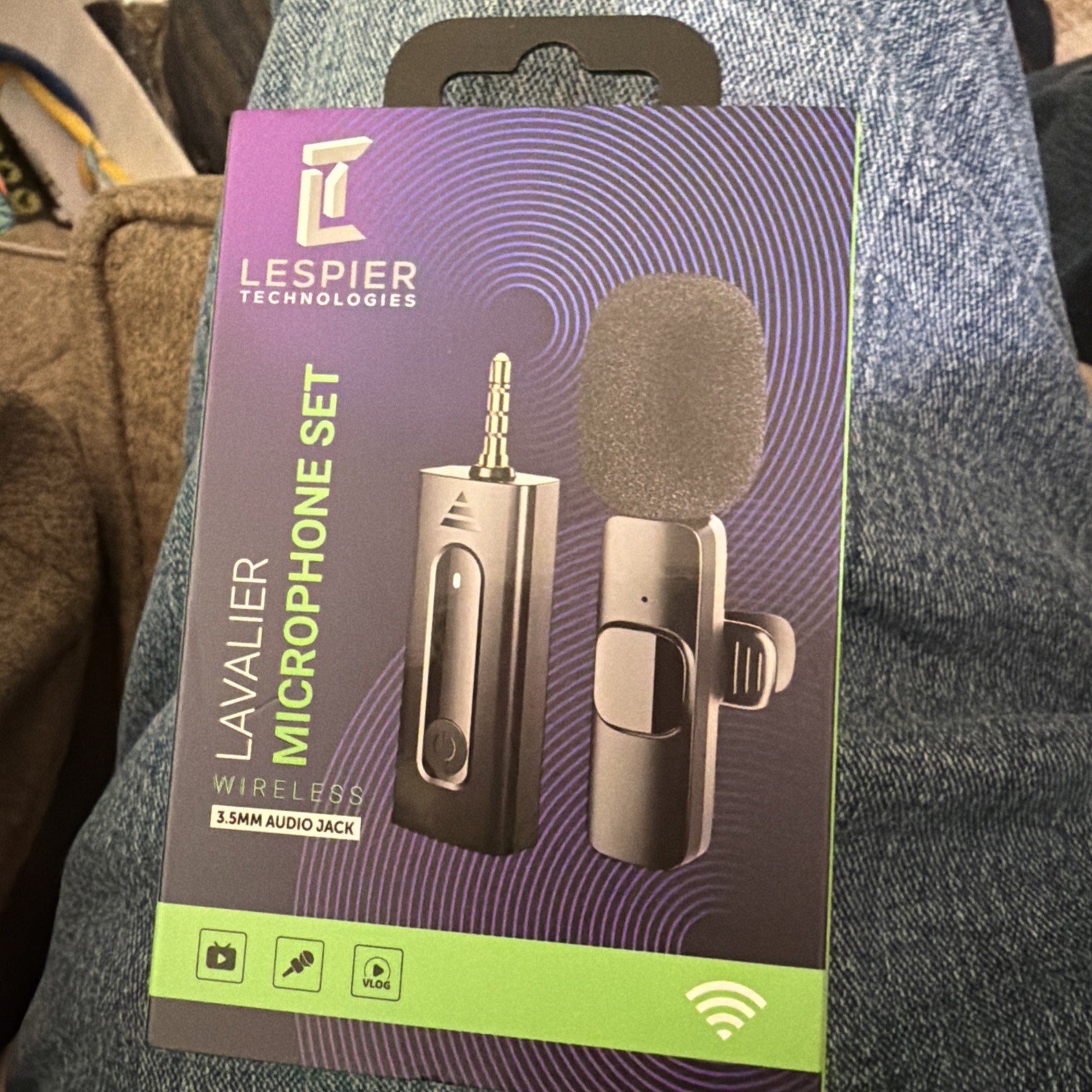Lespier Technologies Lavalier Microphone Set Wireless 3.5 MM Audio Jack