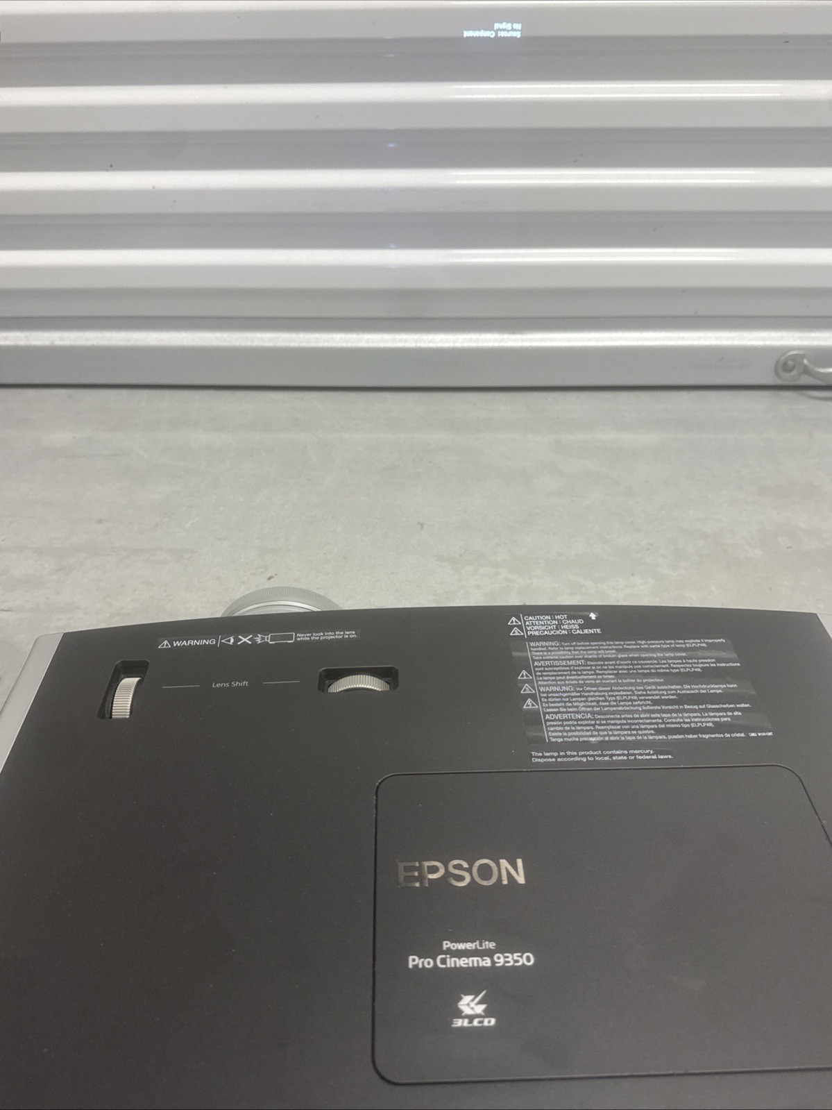 Epson PowerLite Pro Cinema 9350 Projector Working