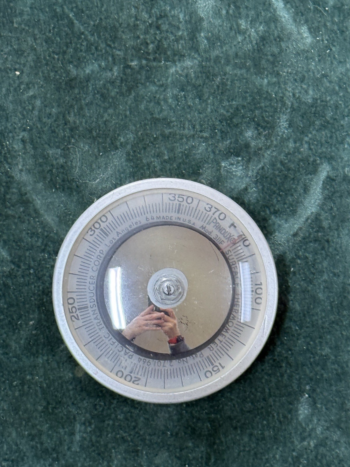 Vintage, Pandux Surface Thermometer 70-370F by Pacific Transducer Corp. p/n311 F