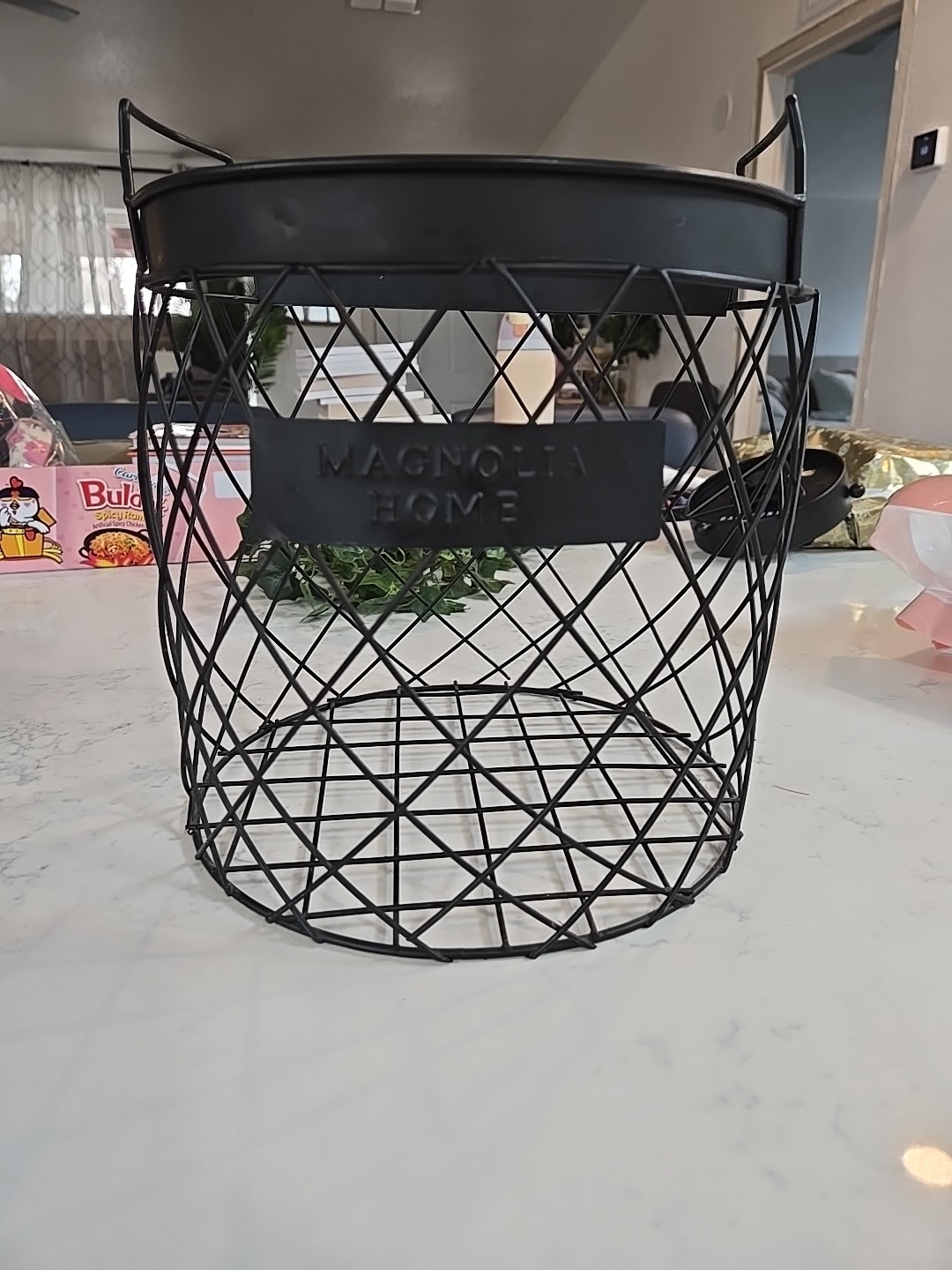 Magnolia Home Black Basket Utensil Kitchen Craft Organization
