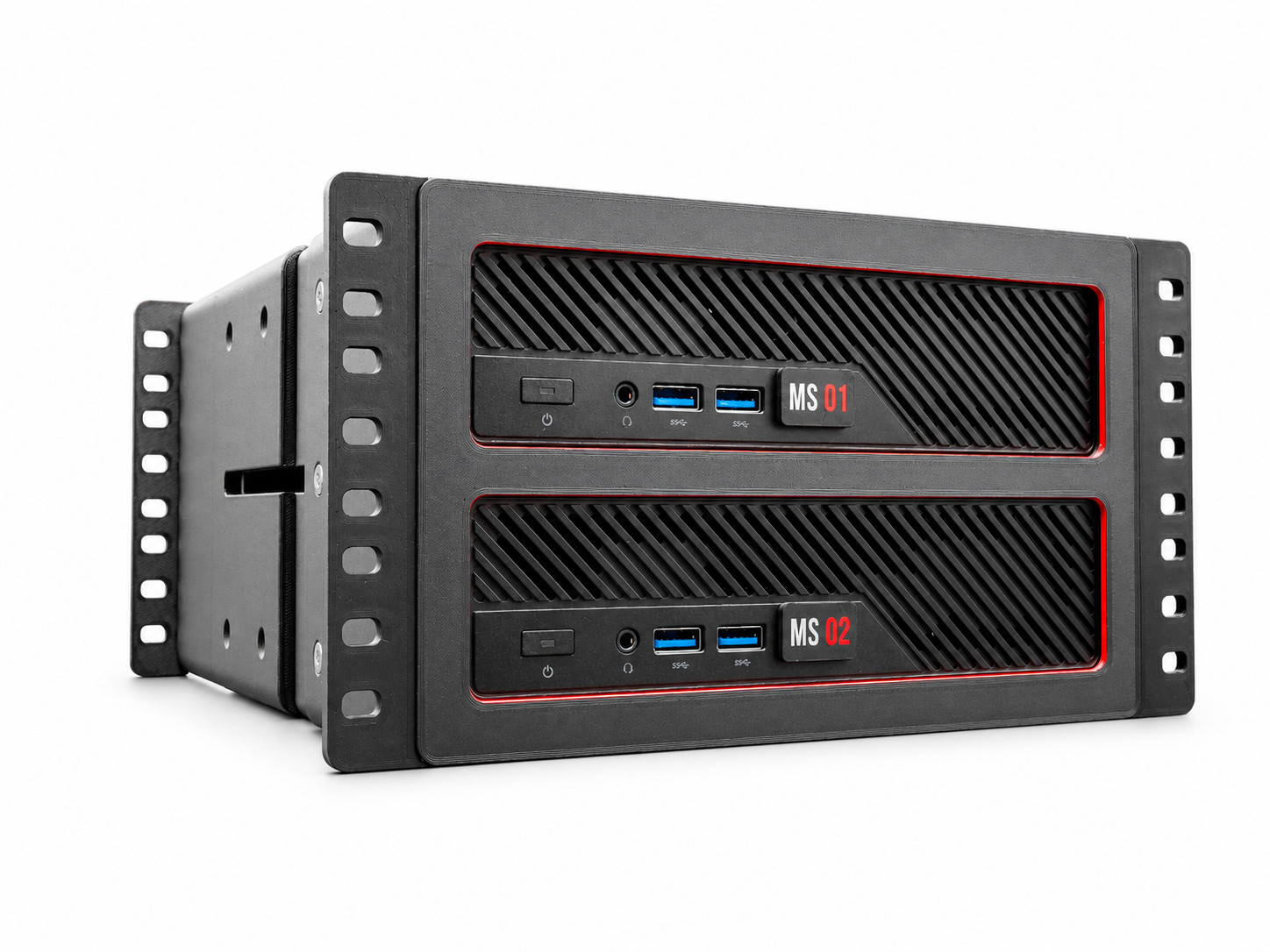 Minisforum MS-A2 3U Rack Enclosure - 2 Node Mount