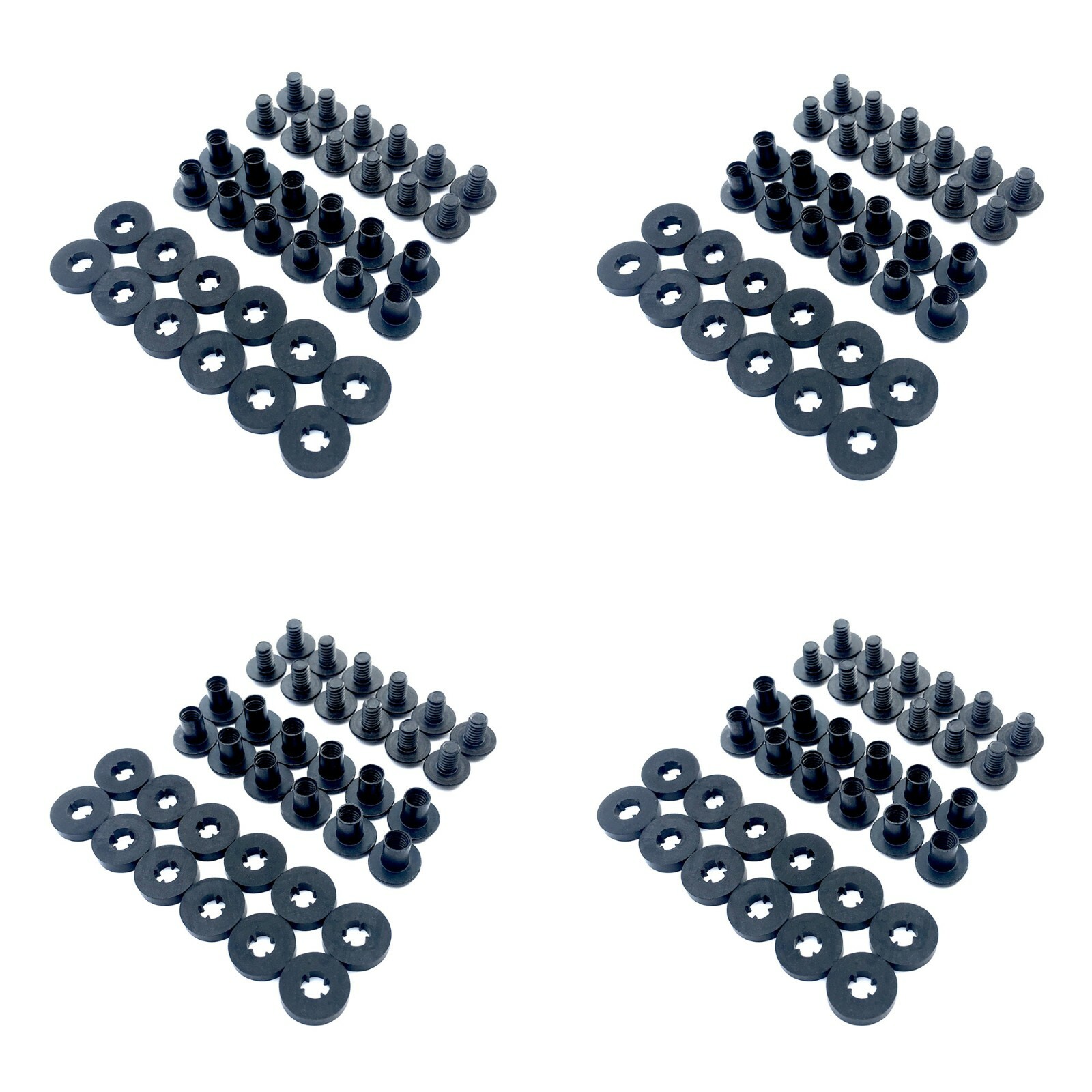Black Chicago Screws, 48 Sets, 3/8" for DIY Kydex and Leather Gun Holsters/Clips