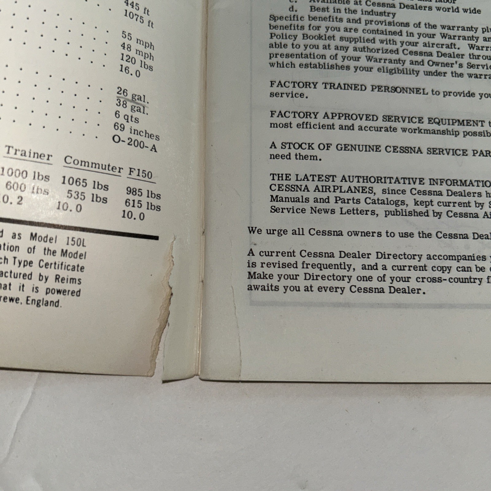 1972 Cessna 150 Owner's Manual