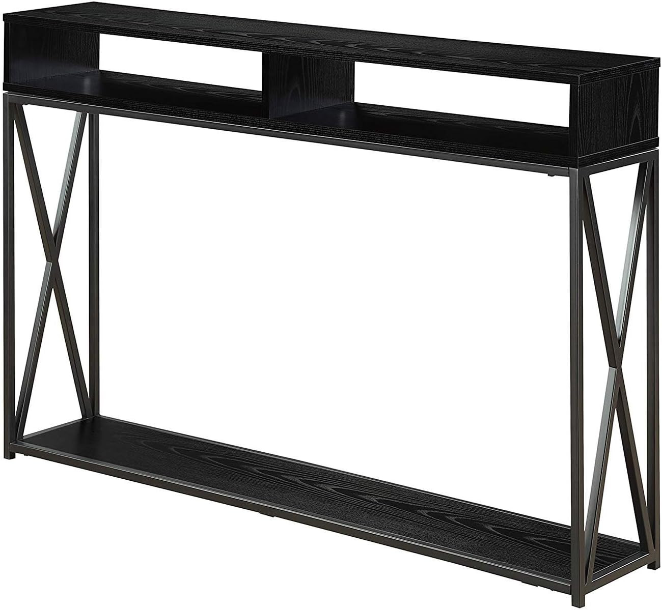 Tucson Deluxe 2 Tier Console Table 47.25" - Modern Industrial Sofa Table with St