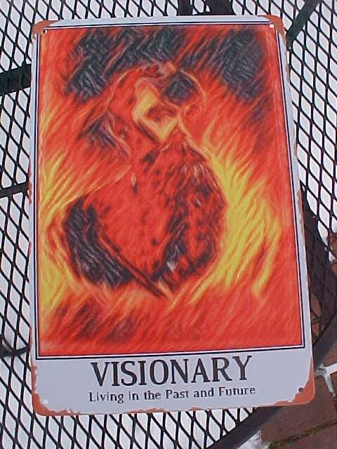 CRYPTO METAL ART: VISIONARY PAST & FUTURE METAL SIGN NOS UNIQUE BITCOIN CRYPTO!