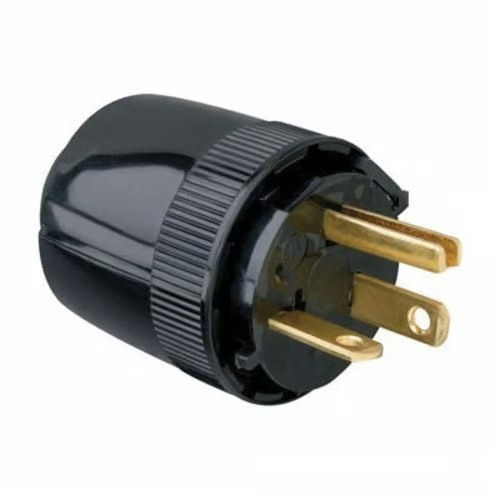 5765-BK Straight Blade Plug, 20A, 125VAC by Pass & Seymour Legrand, Box of 10